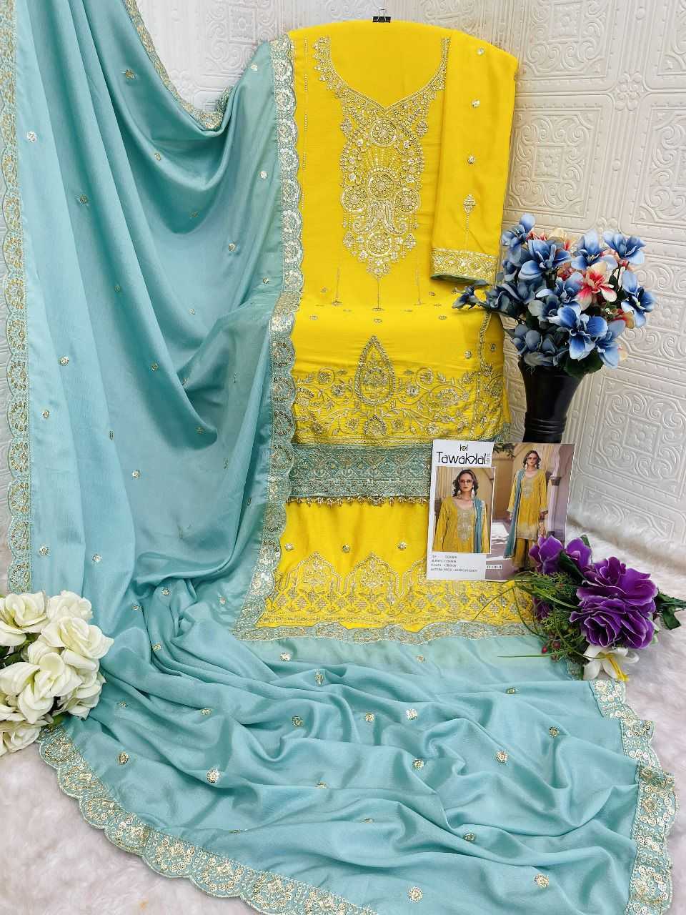 YNF Wholesale Chinon Semi Stitched Suits KESH745 1311 | Surat Manufacturer