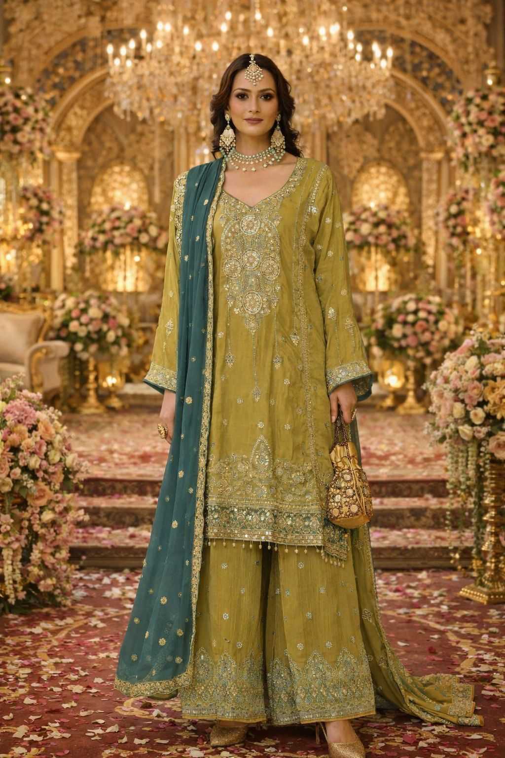 YNF Wholesale Chinon Semi Stitched Suits KESH745 1311 | Surat Manufacturer