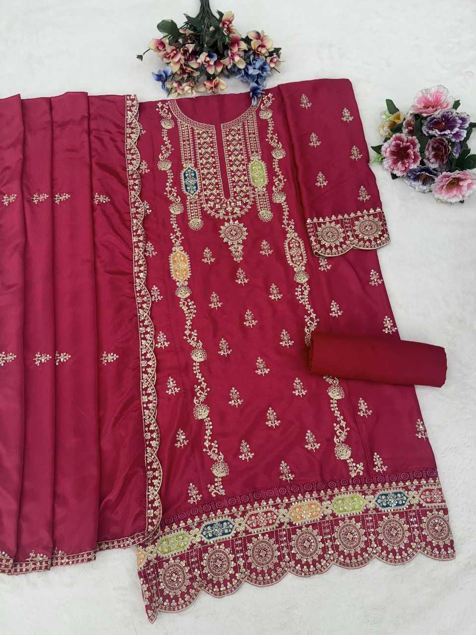 YNF Wholesale Chinon Designer Suits KESH745 1898-99-1900 | Surat Manufacturer