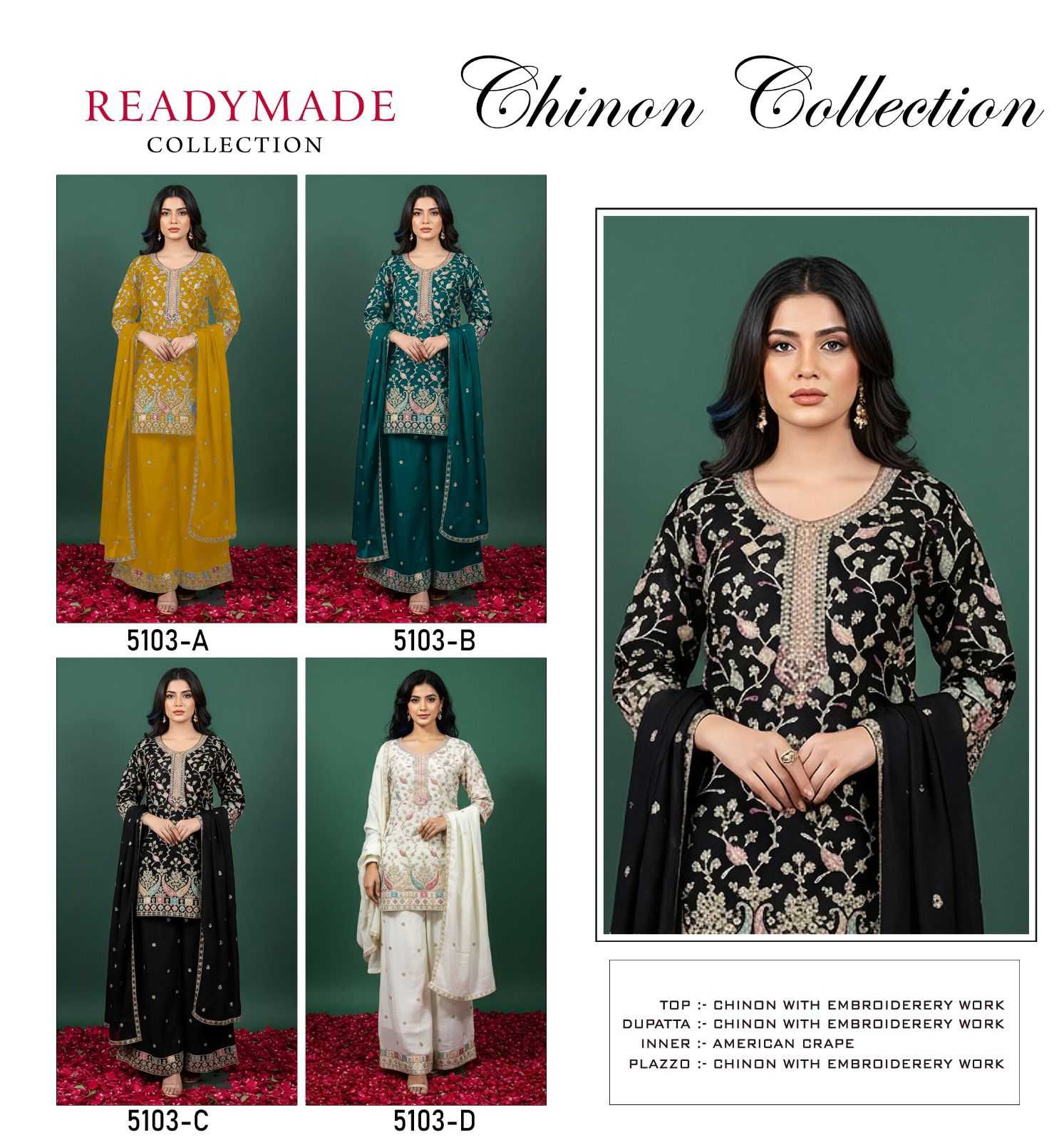 YNF Wholesale Chinon Semi Stitched Suits KESH745 5103 | Surat Manufacturer