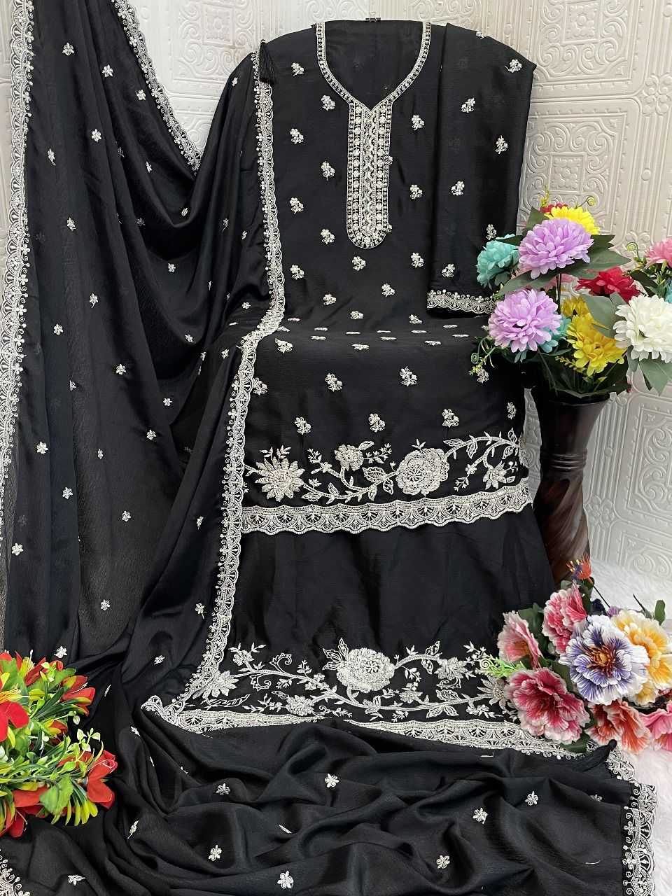 YNF Wholesale Chinon Semi Stitched Suits KESH745 72691 | Surat Manufacturer