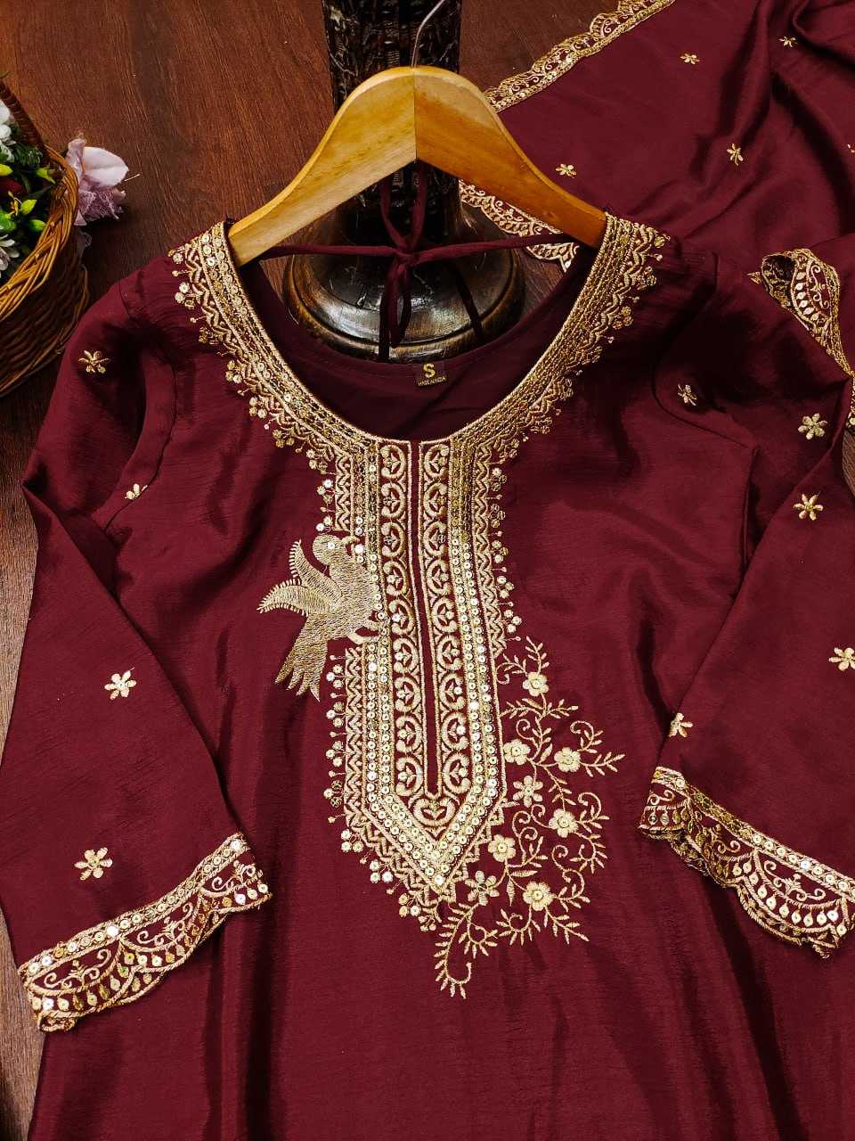 YNF Wholesale Chinon Embroidery Suits RIN232 21 | Surat Manufacturer
