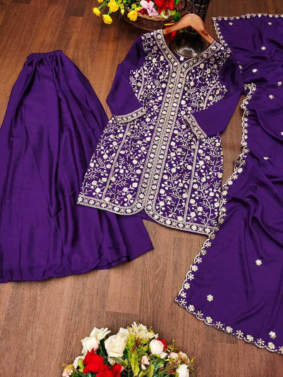 YNF Wholesale Chinon Sharara Salwar Suits RIN232 54 | Surat Manufacturer