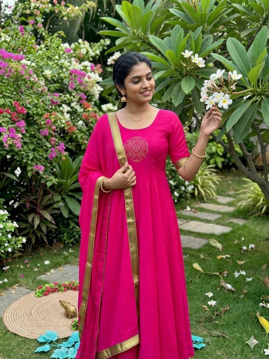 YNF Wholesale Cotton Anarkali Gown KESH505 Inch | Surat Manufacturer