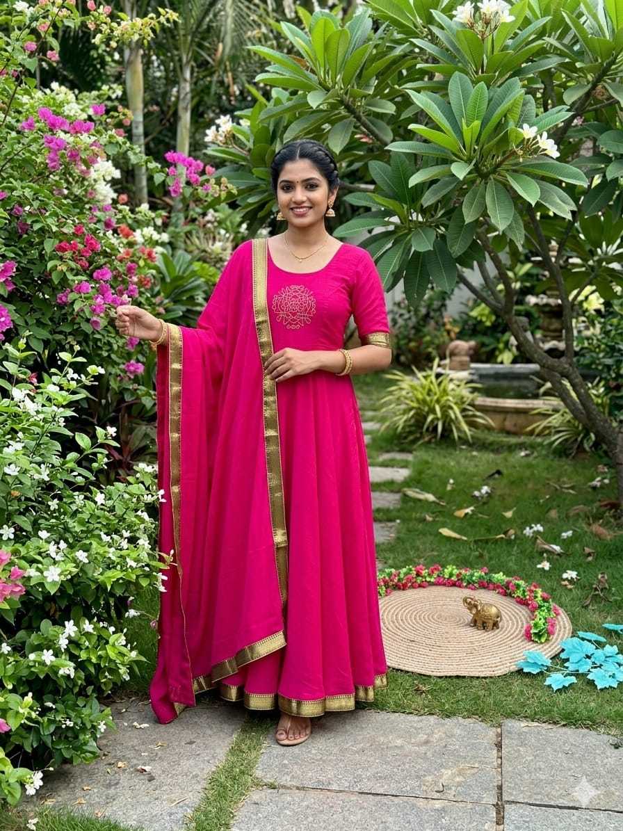YNF Wholesale Cotton Anarkali Gown KESH505 Inch | Surat Manufacturer
