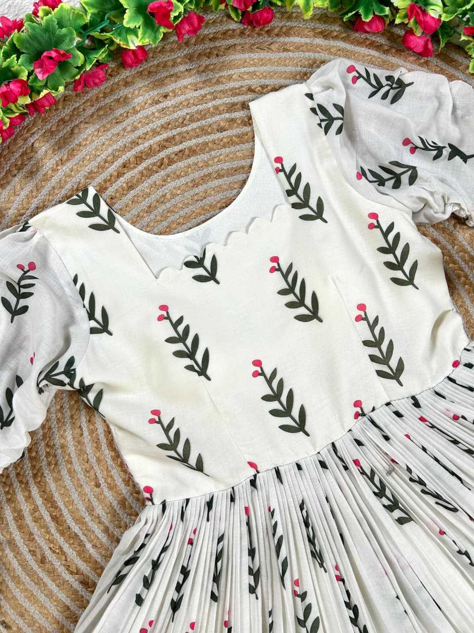 YNF Wholesale Cotton Midi Dresses KESH505 Leaf | Surat Manufacturer