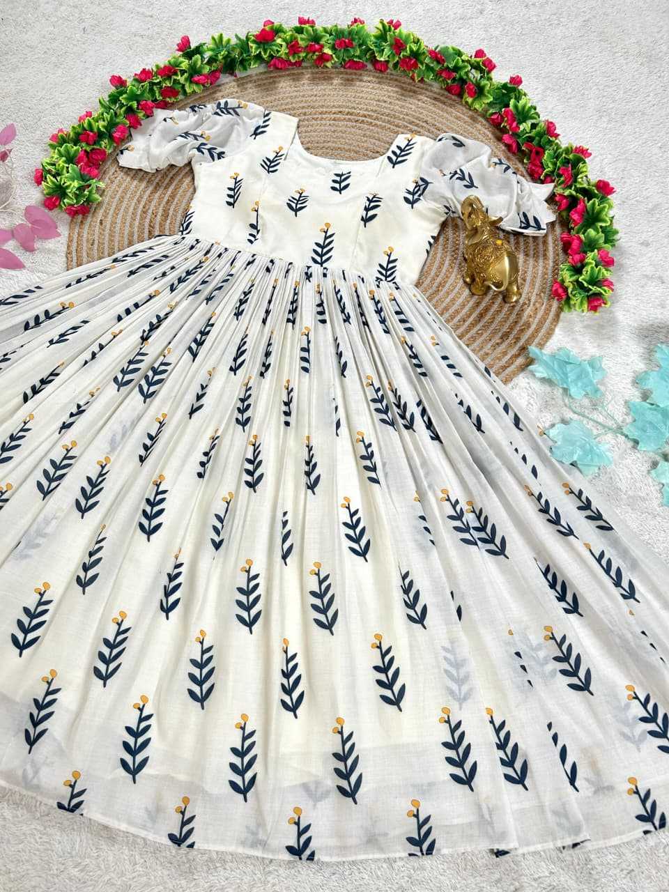 YNF Wholesale Cotton Midi Dresses KESH505 Leaf | Surat Manufacturer