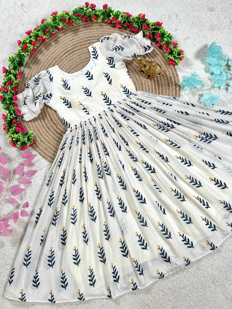 YNF Wholesale Cotton Midi Dresses KESH505 Leaf | Surat Manufacturer