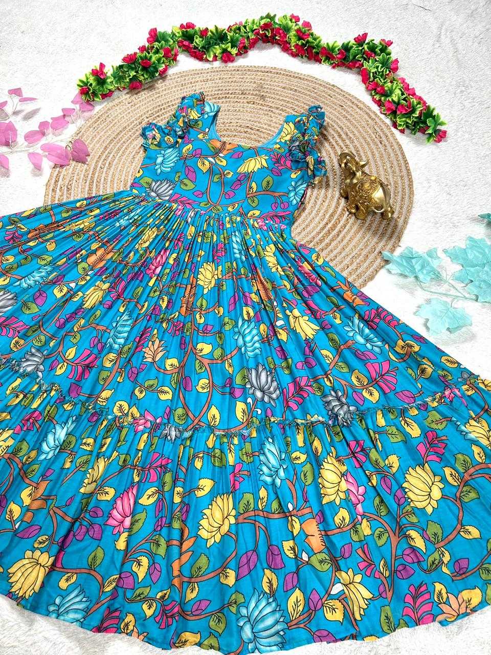 YNF Wholesale Cotton Midi Dresses KESH505 Mul | Surat Manufacturer