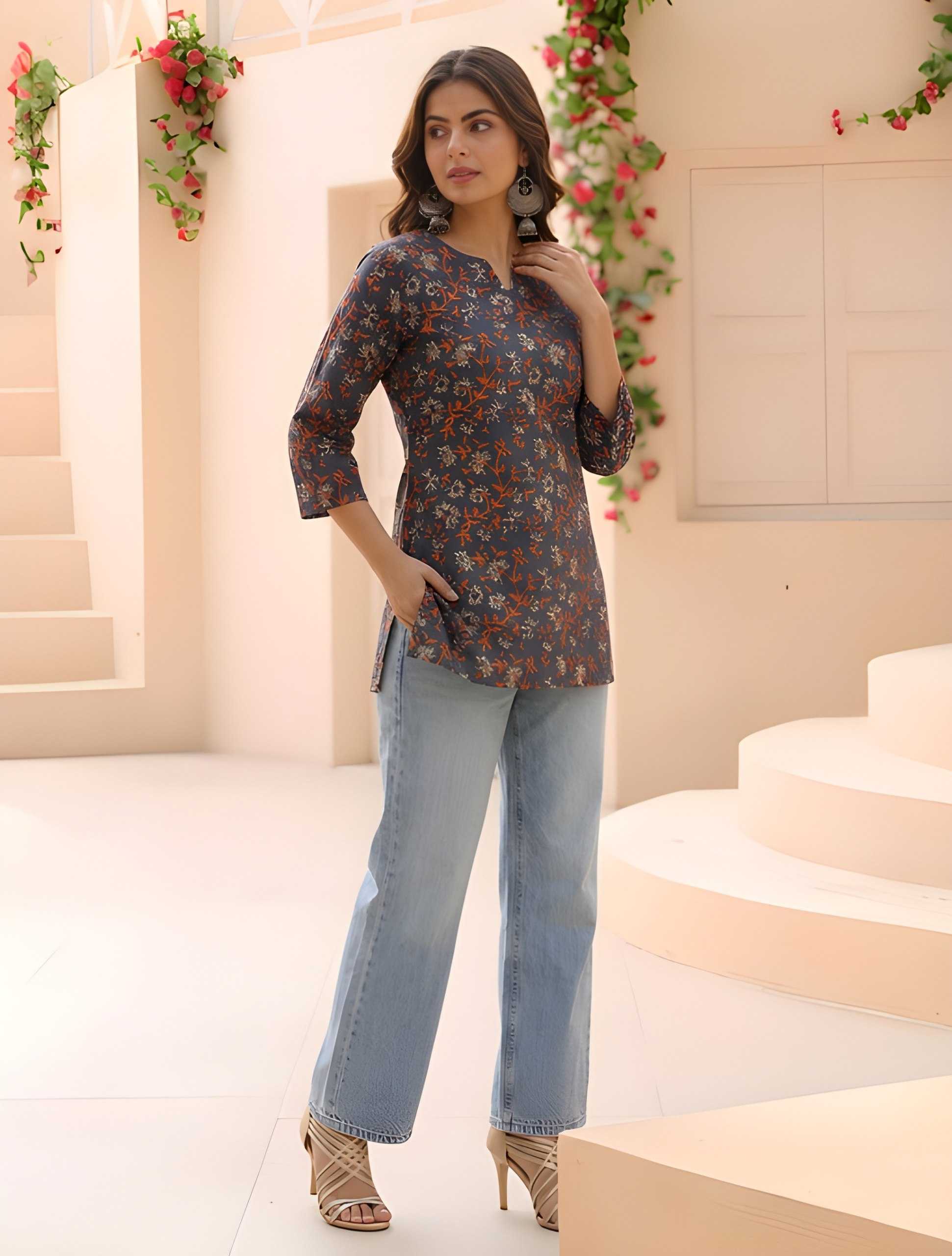 YNF Wholesale Cotton Printed Kurtis KESH559 1007 | Surat Manufacturer