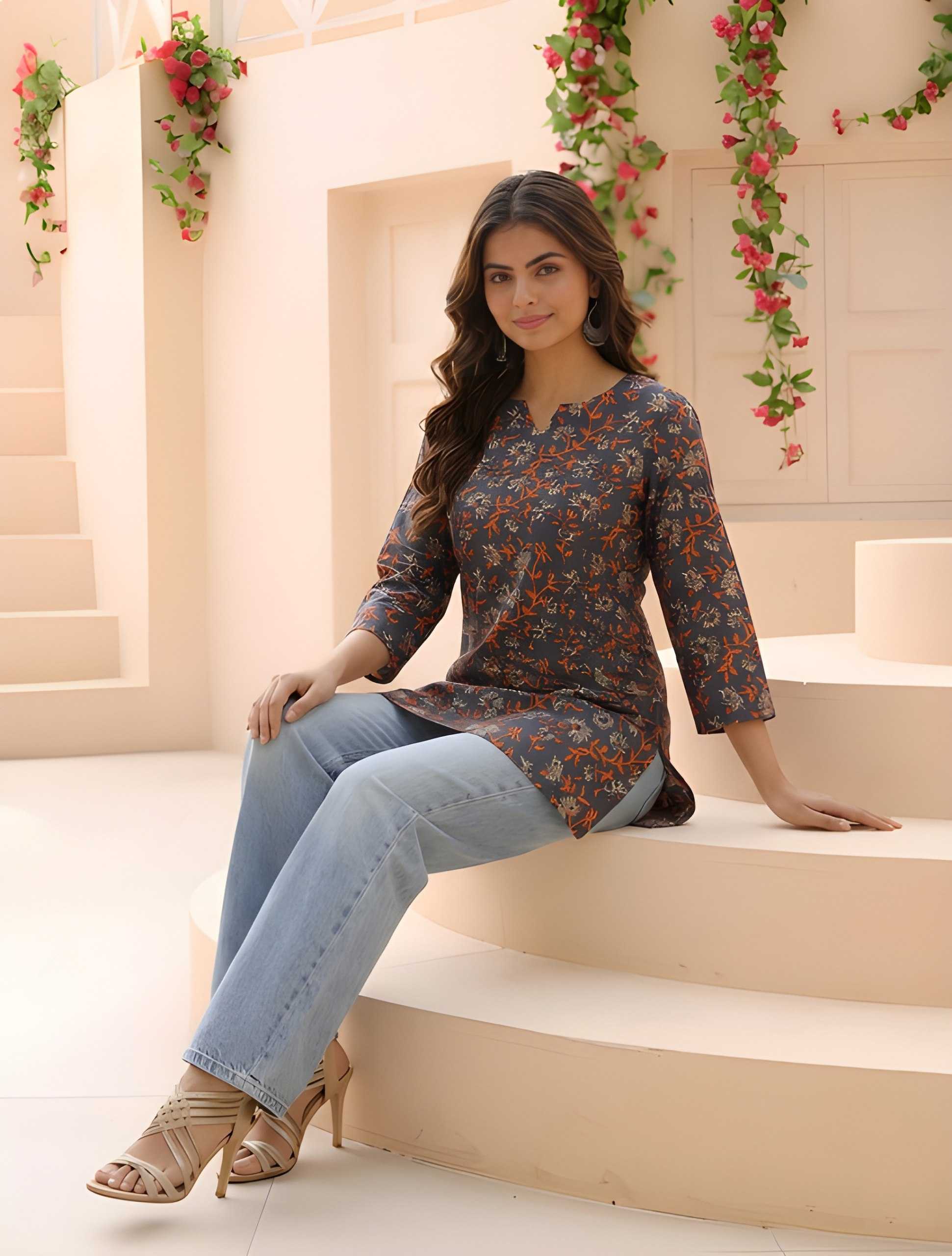 YNF Wholesale Cotton Printed Kurtis KESH559 1007 | Surat Manufacturer