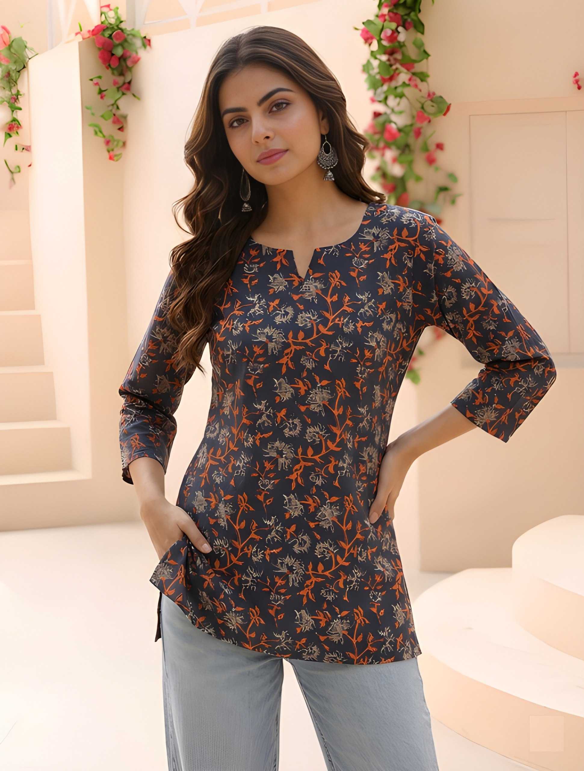 YNF Wholesale Cotton Printed Kurtis KESH559 1007 | Surat Manufacturer