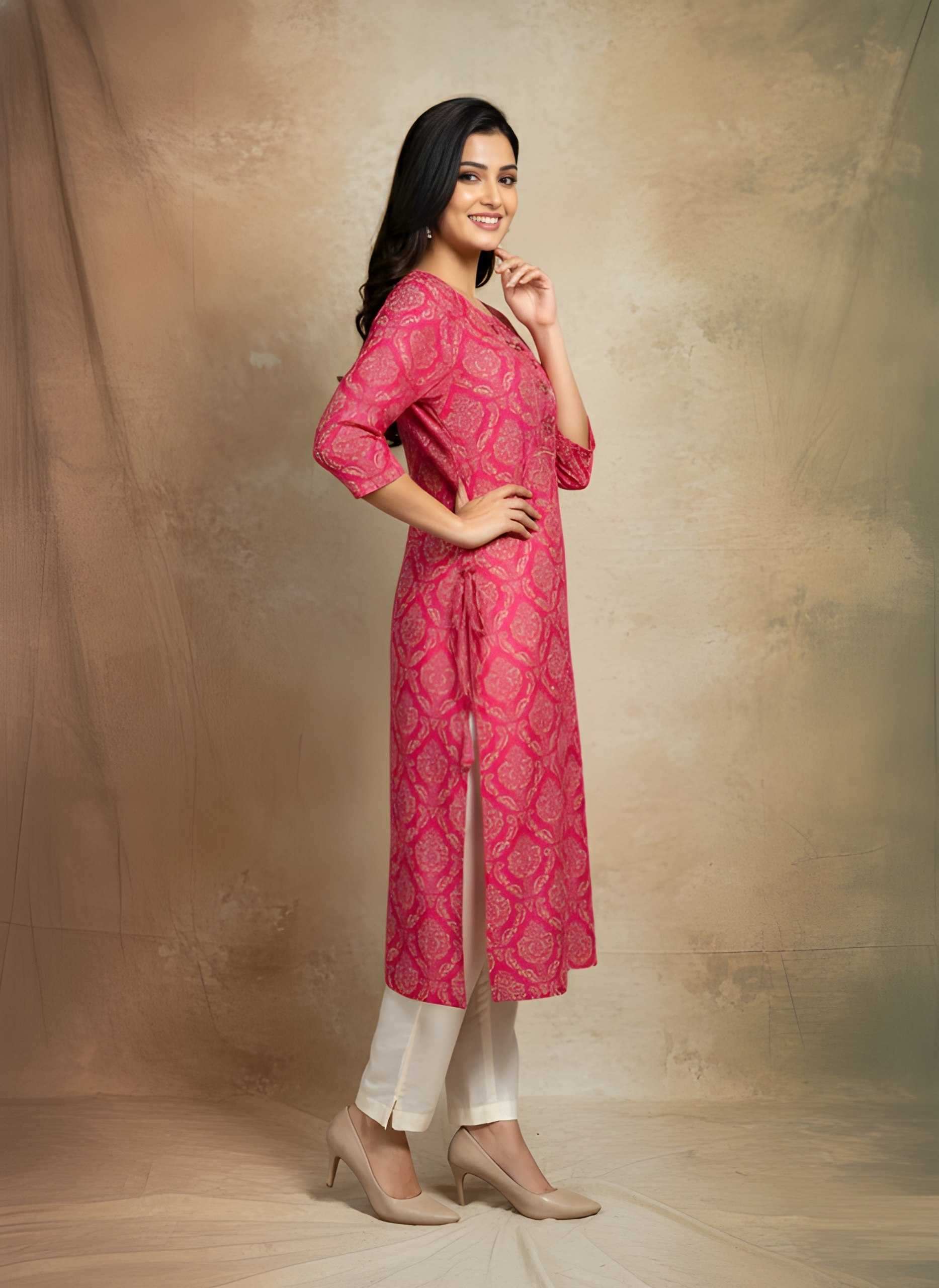 YNF Wholesale Cotton Printed Kurtis KESH559 738 | Surat Manufacturer
