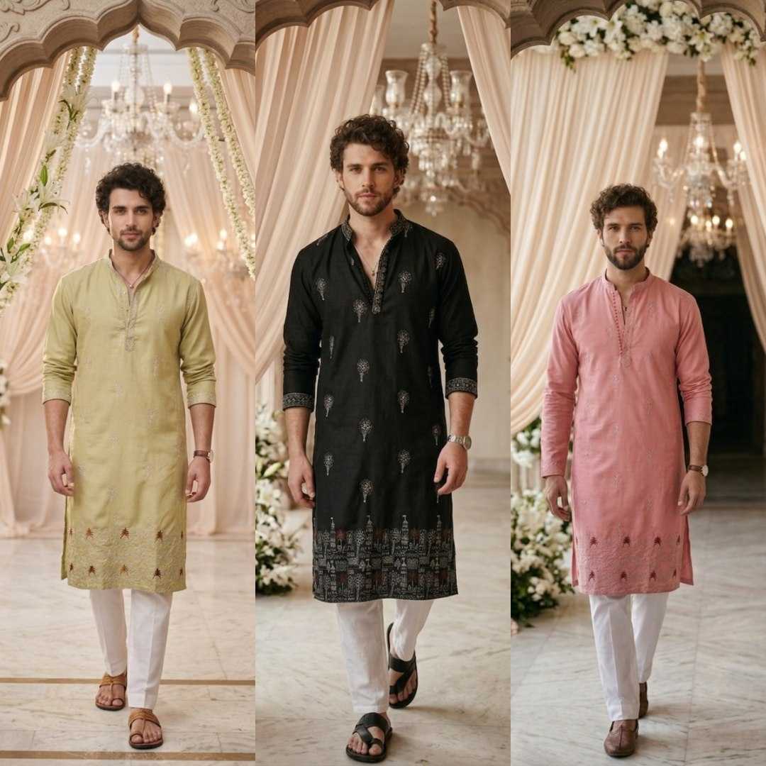 YNF Wholesale Cotton Mens Kurtas KESH659 Pushpa3 | Surat Manufacturer