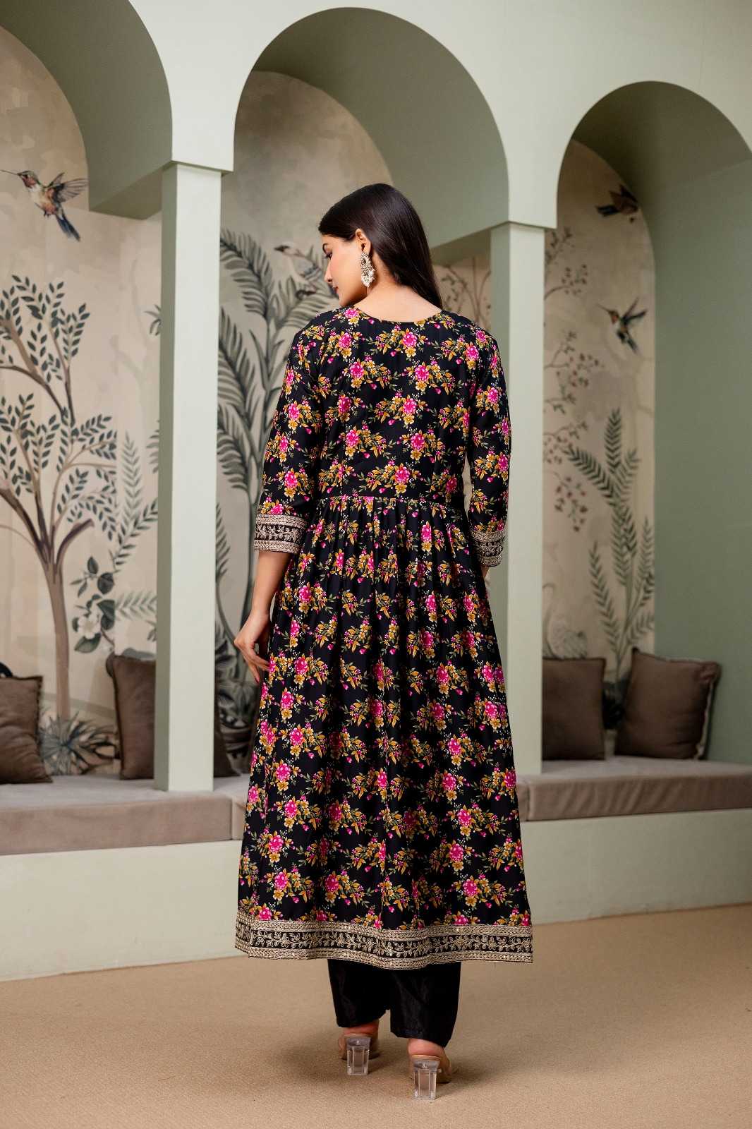 YNF Wholesale Crepe Embroidery Gowns KESH108 791 | Surat Manufacturer