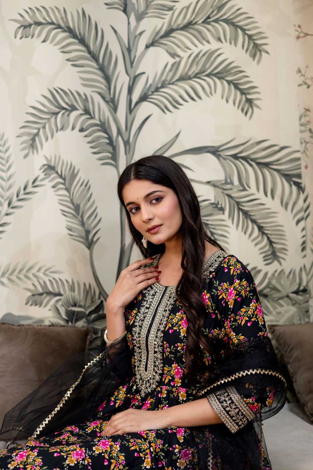 YNF Wholesale Crepe Embroidery Gowns KESH108 791 | Surat Manufacturer