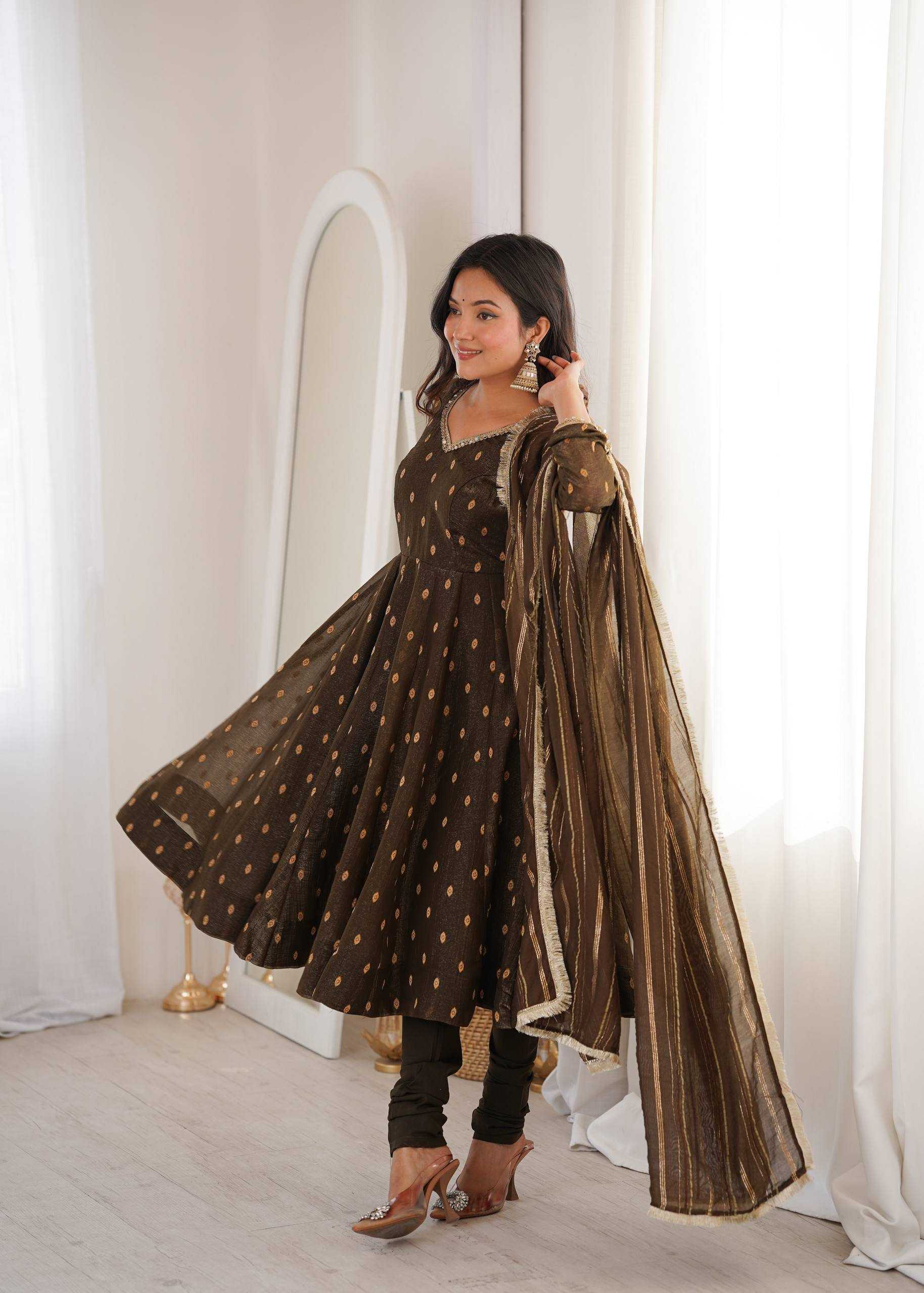 YNF Wholesale Crunchi Anarkali Gown KESH499 5021 | Surat Manufacturer