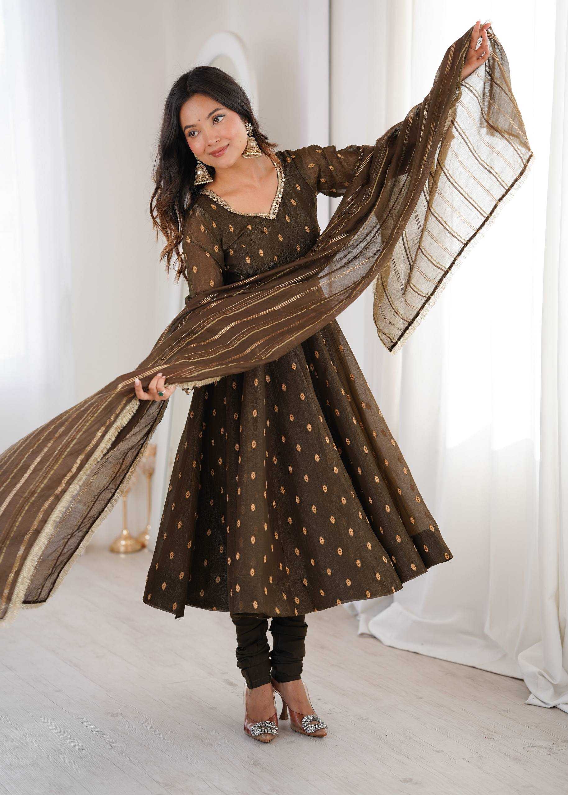 YNF Wholesale Crunchi Anarkali Gown KESH499 5021 | Surat Manufacturer