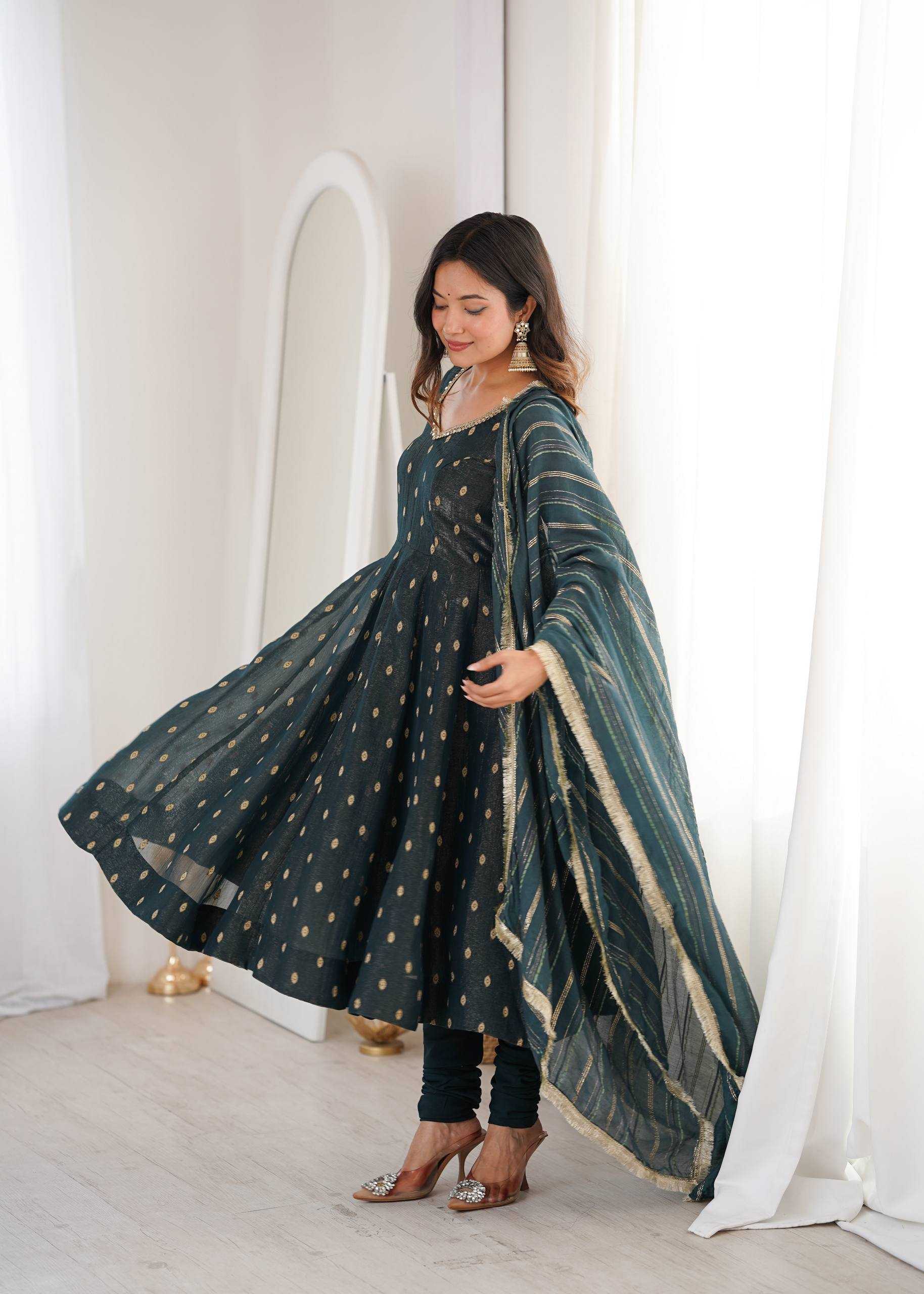 YNF Wholesale Crunchi Anarkali Gown KESH499 5021 | Surat Manufacturer