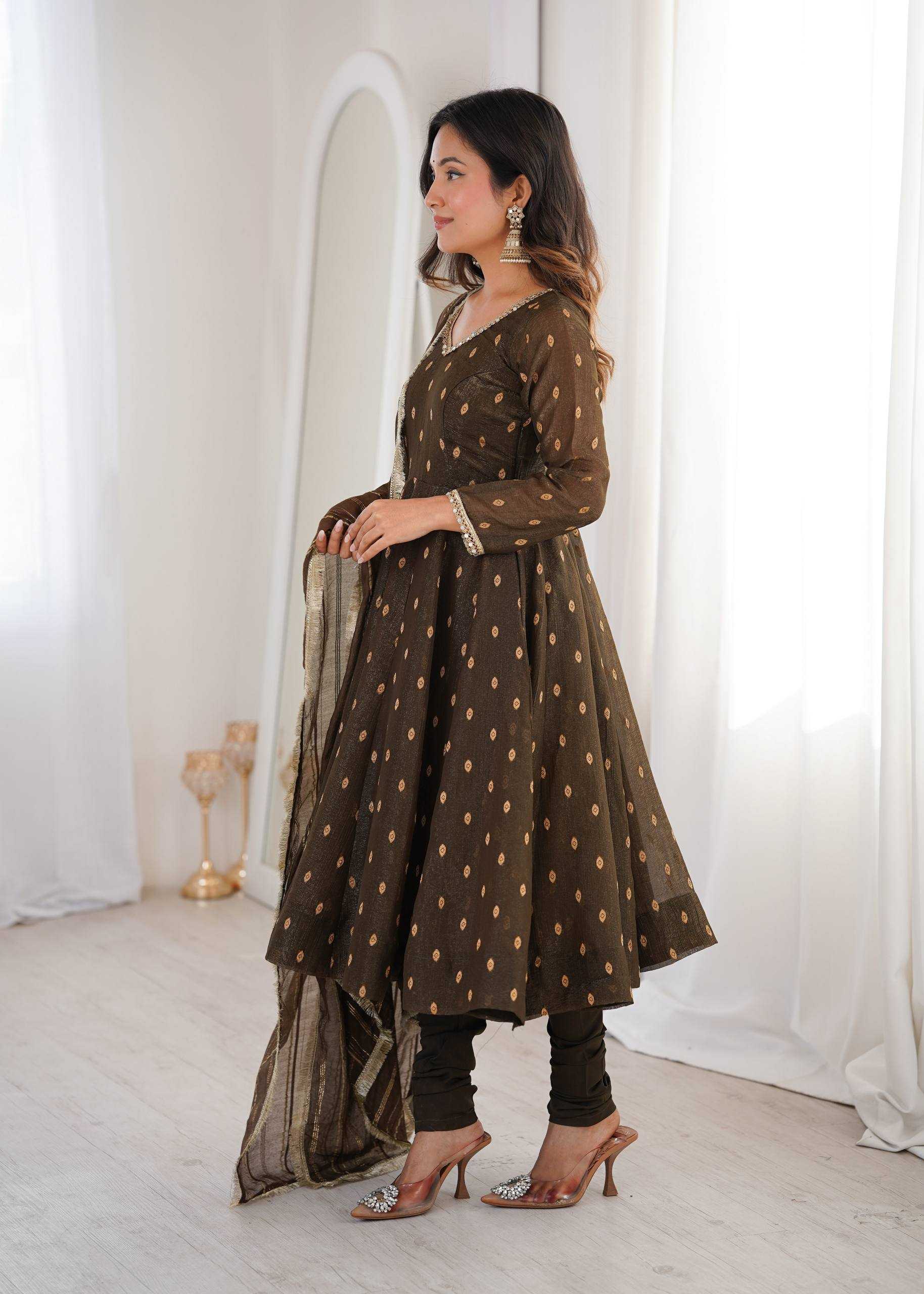 YNF Wholesale Crunchi Anarkali Gown KESH499 5021 | Surat Manufacturer