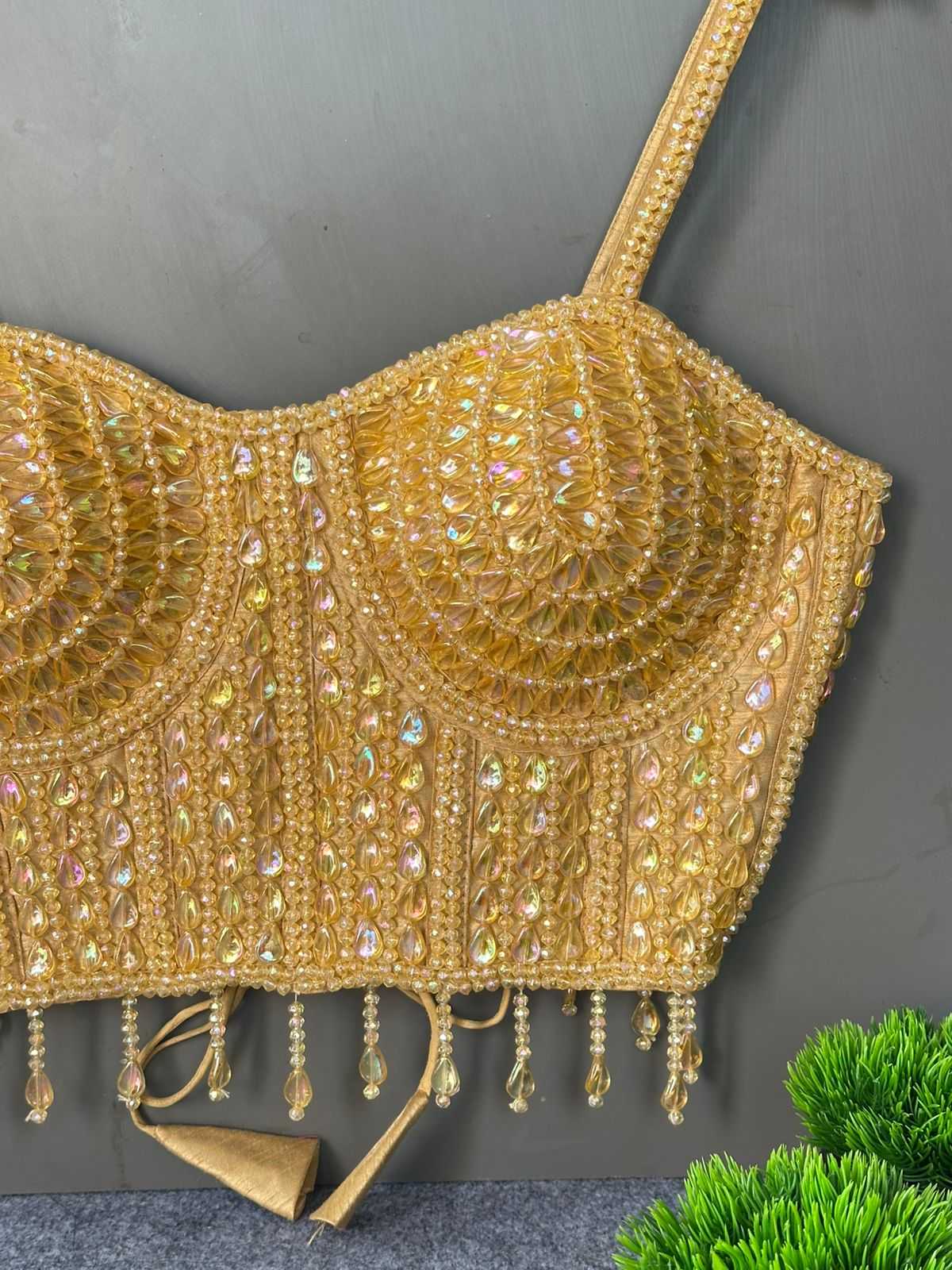 YNF Wholesale Fancy Corset Blouses KESH426 Pearl Moti Spaghati | Surat Manufacturer