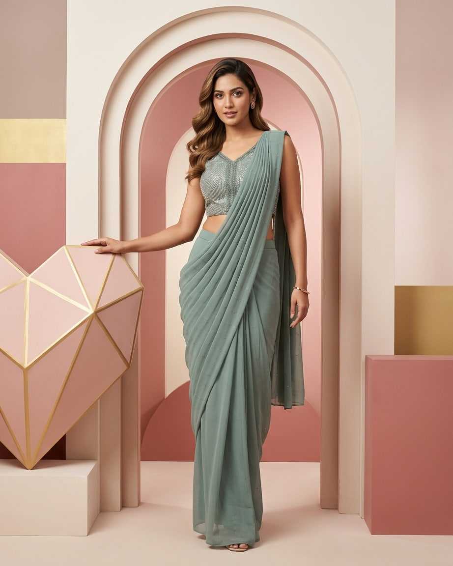 YNF Wholesale Fancy Ready To Wear Sarees KESH579 A4 | Surat Manufacturer