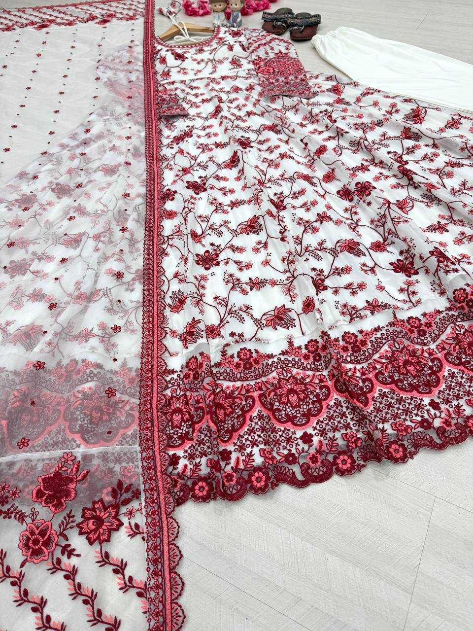 YNF Wholesale Faux Georgette Embroidery Gowns KESH141 227 | Surat Manufacturer