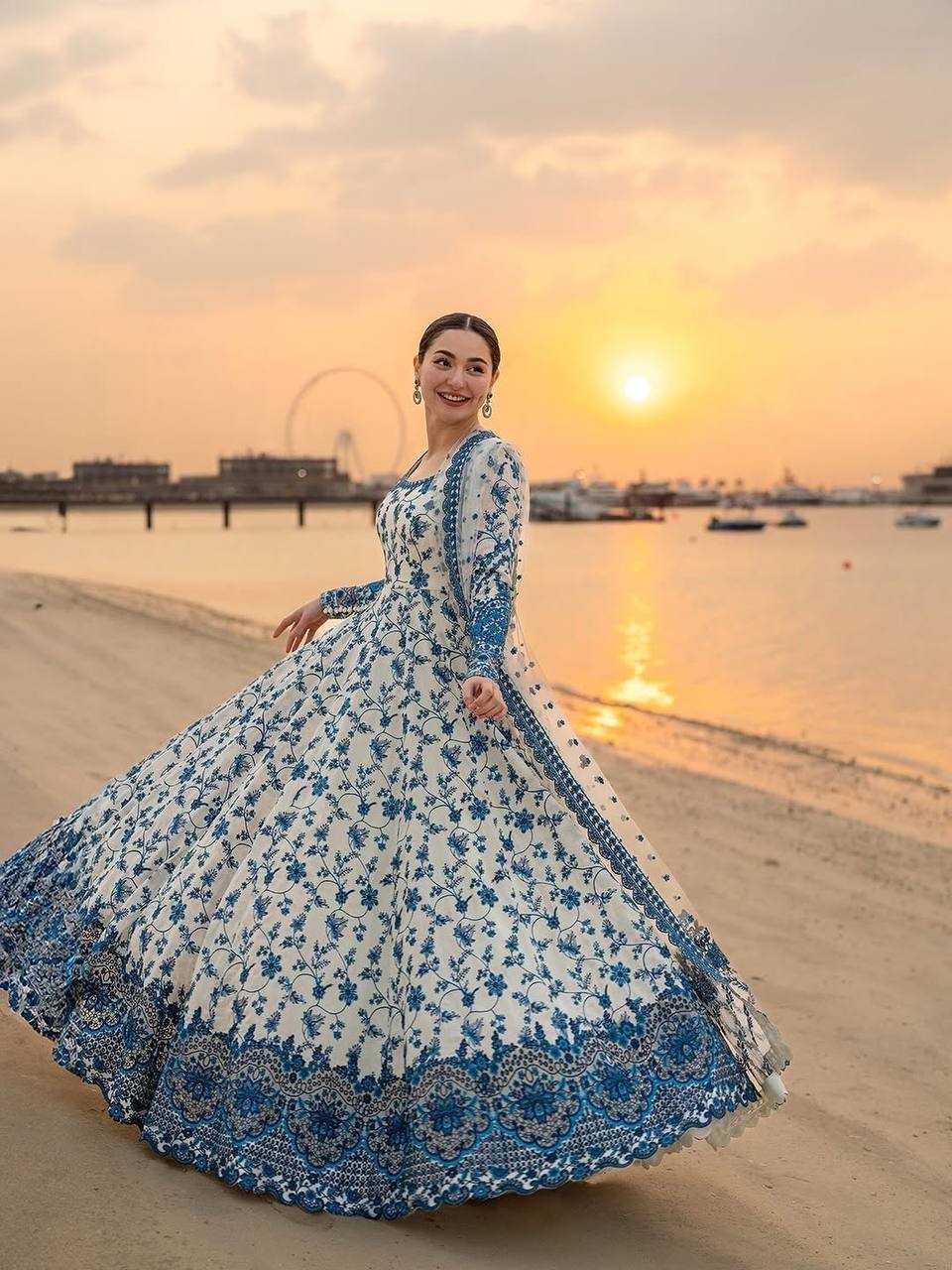 YNF Wholesale Faux Georgette Embroidery Gowns KESH141 227 | Surat Manufacturer