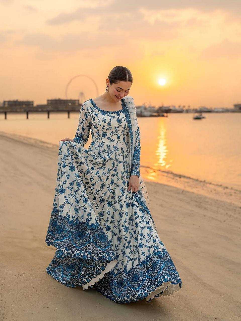 YNF Wholesale Faux Georgette Embroidery Gowns KESH141 227 | Surat Manufacturer