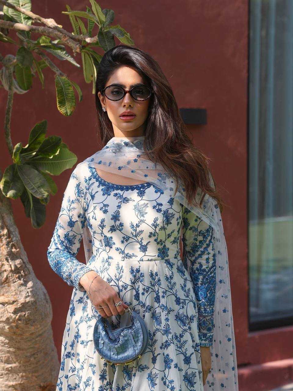 YNF Wholesale Faux Georgette Embroidery Gowns KESH141 227 | Surat Manufacturer