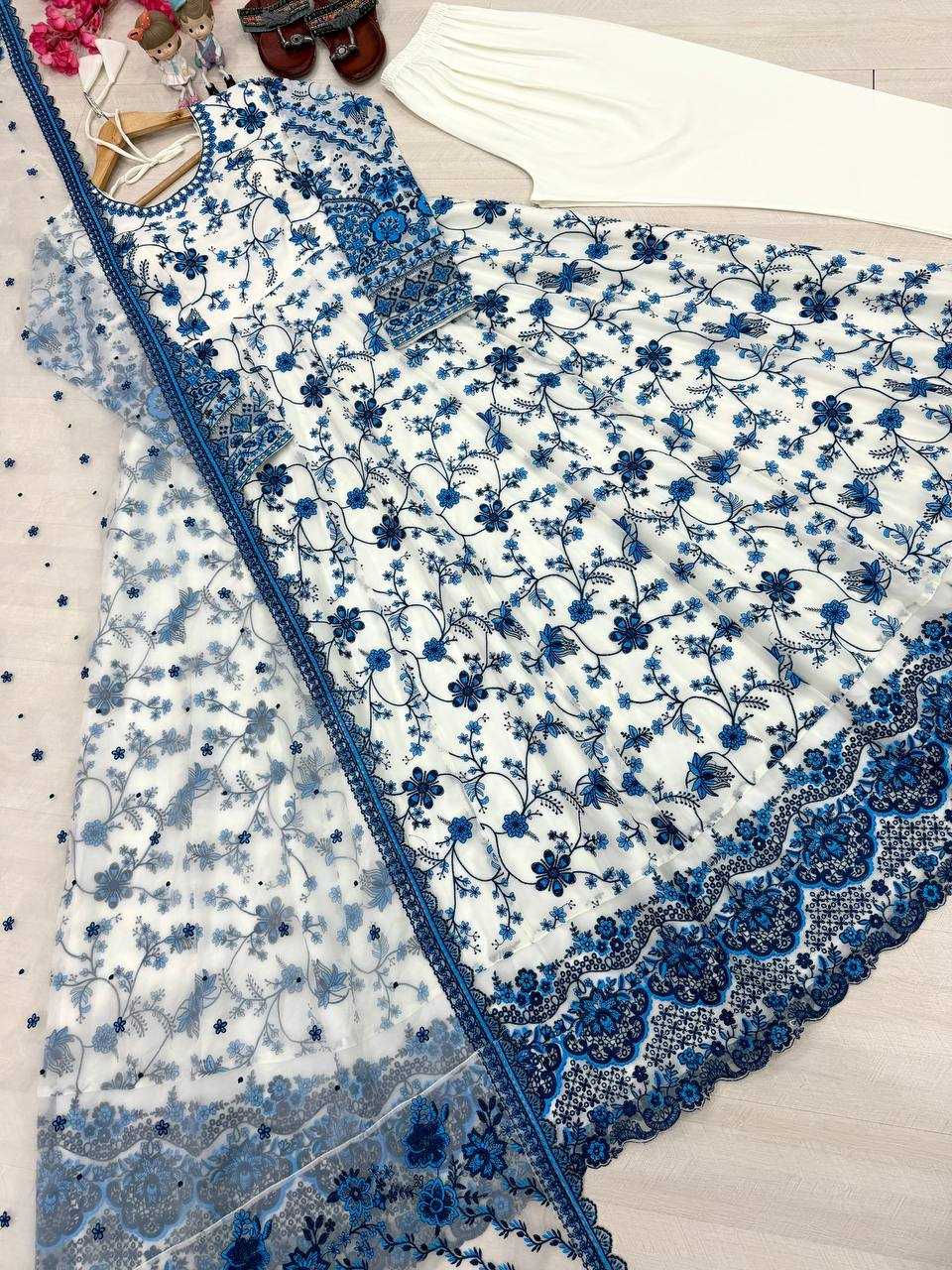 YNF Wholesale Faux Georgette Embroidery Gowns KESH141 227 | Surat Manufacturer