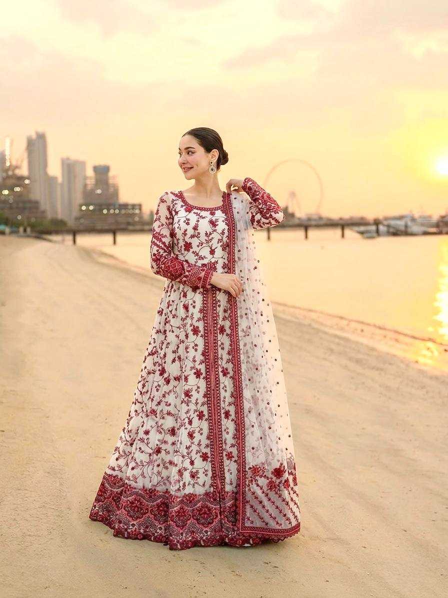 YNF Wholesale Faux Georgette Embroidery Gowns KESH141 227 | Surat Manufacturer