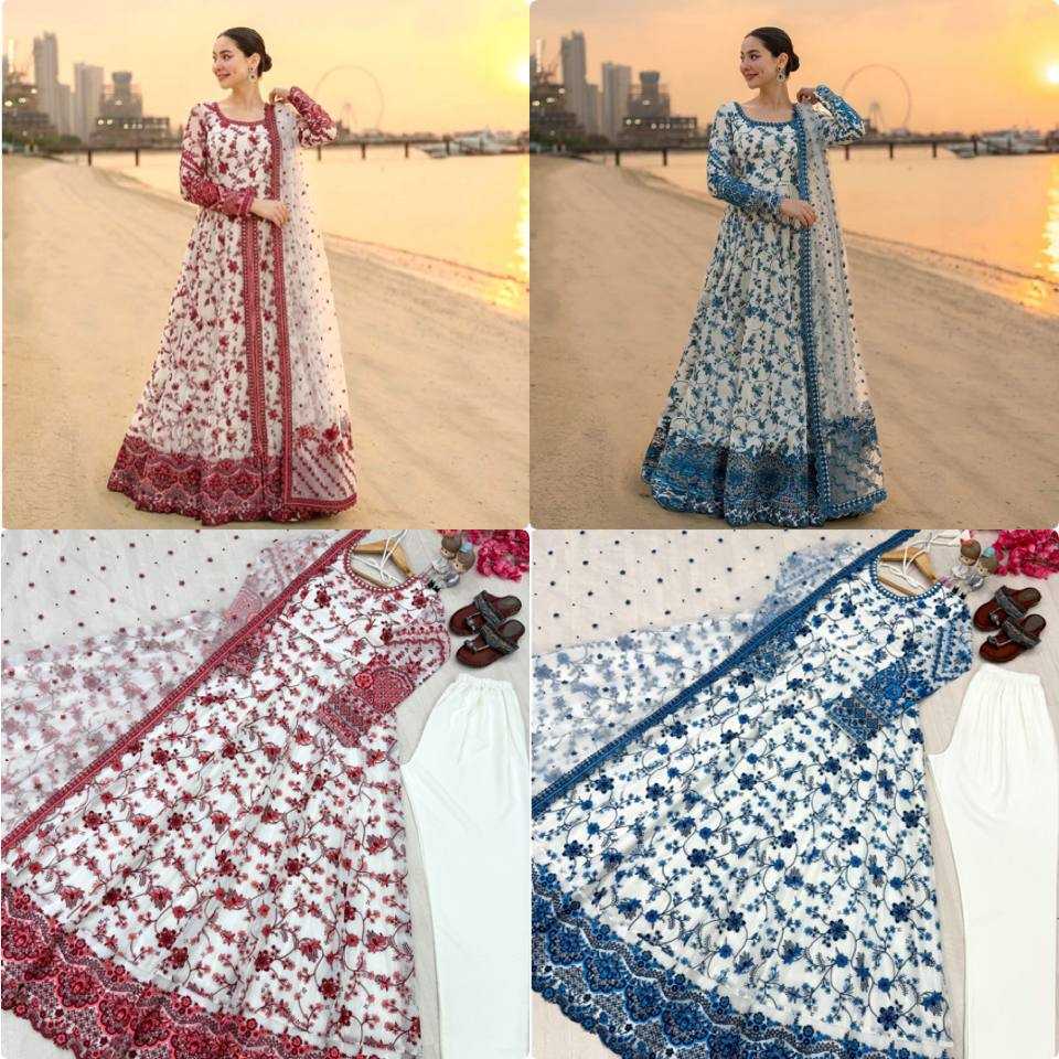 YNF Wholesale Faux Georgette Embroidery Gowns KESH141 227 | Surat Manufacturer