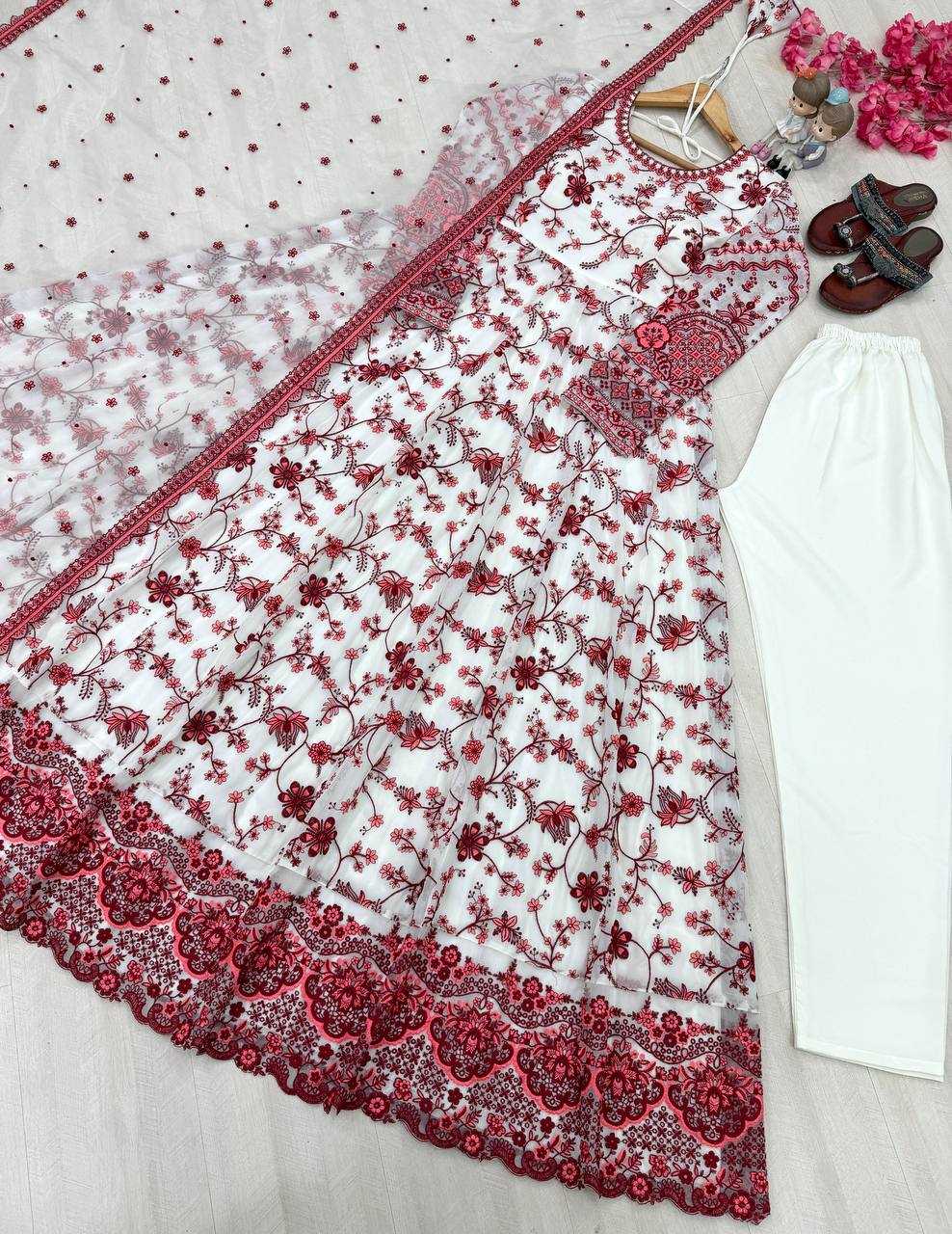 YNF Wholesale Faux Georgette Embroidery Gowns KESH141 227 | Surat Manufacturer