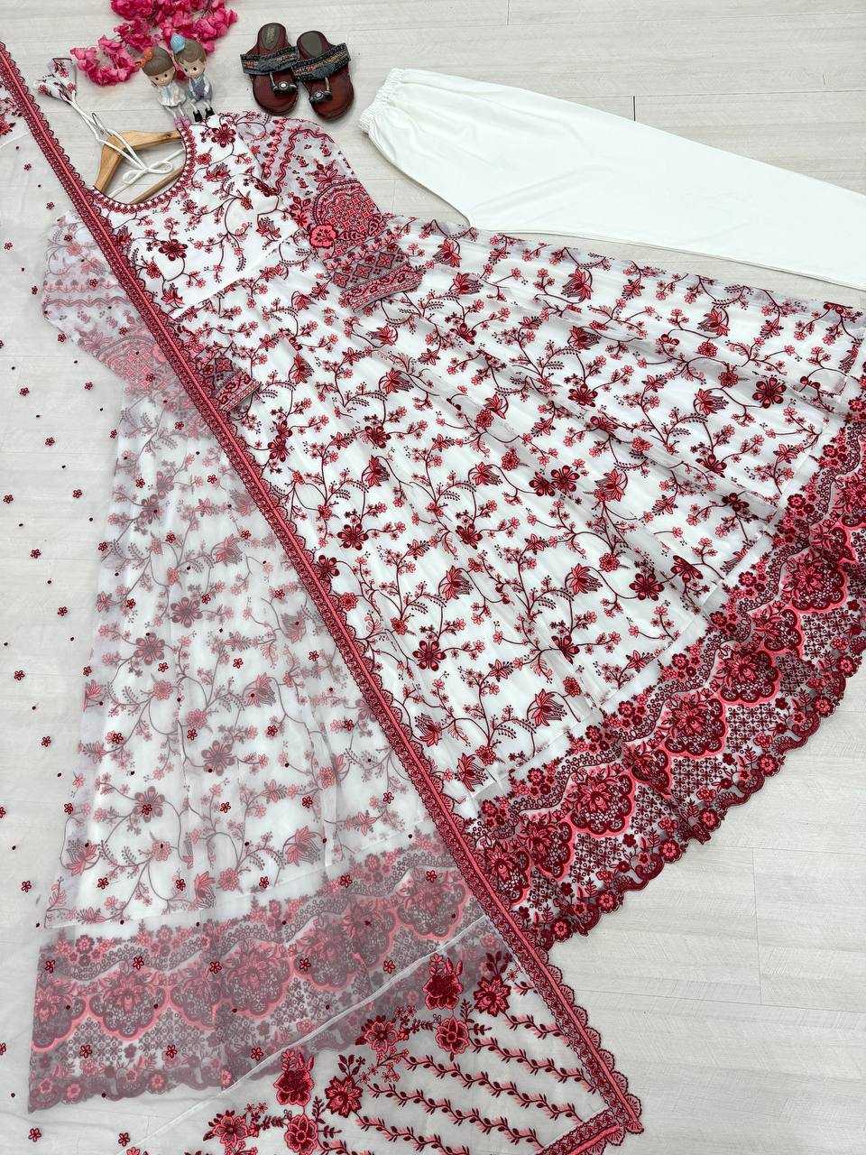 YNF Wholesale Faux Georgette Embroidery Gowns KESH141 227 | Surat Manufacturer