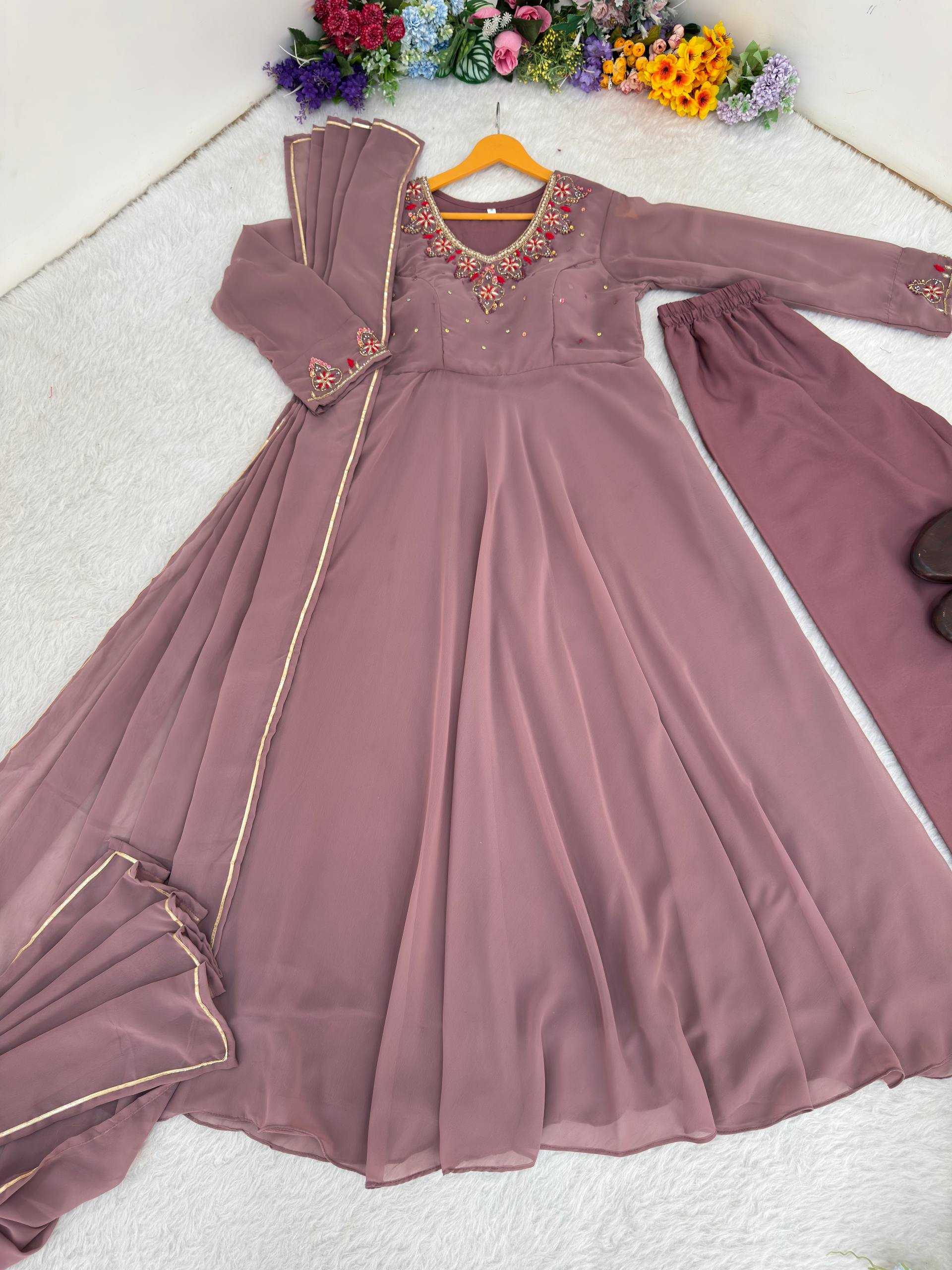 YNF Wholesale Faux Georgette Party Gowns KESH513 578 | Surat Manufacturer