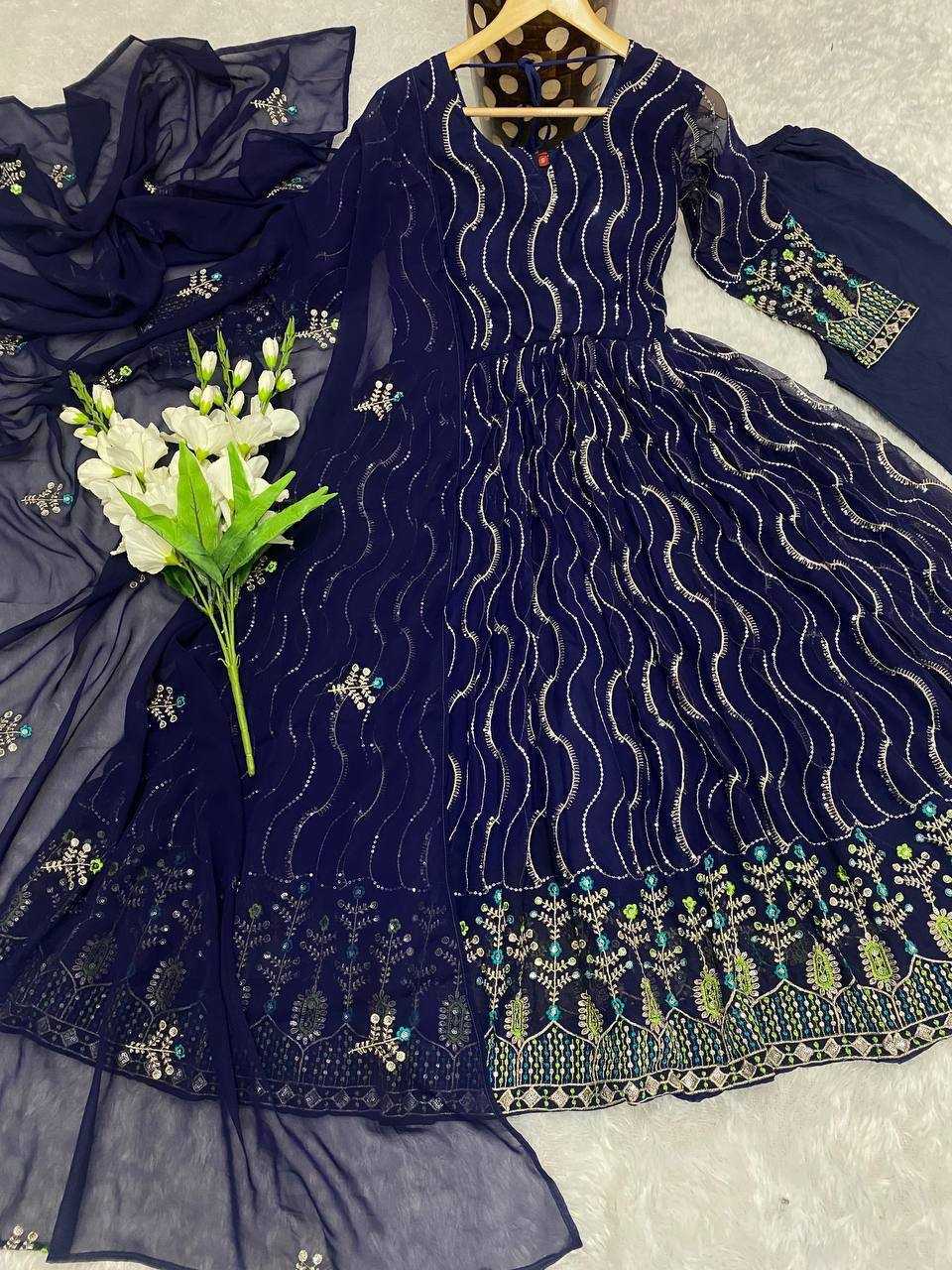 YNF Wholesale Faux Georgette Anarkali Gown KESH526 G57 | Surat Manufacturer