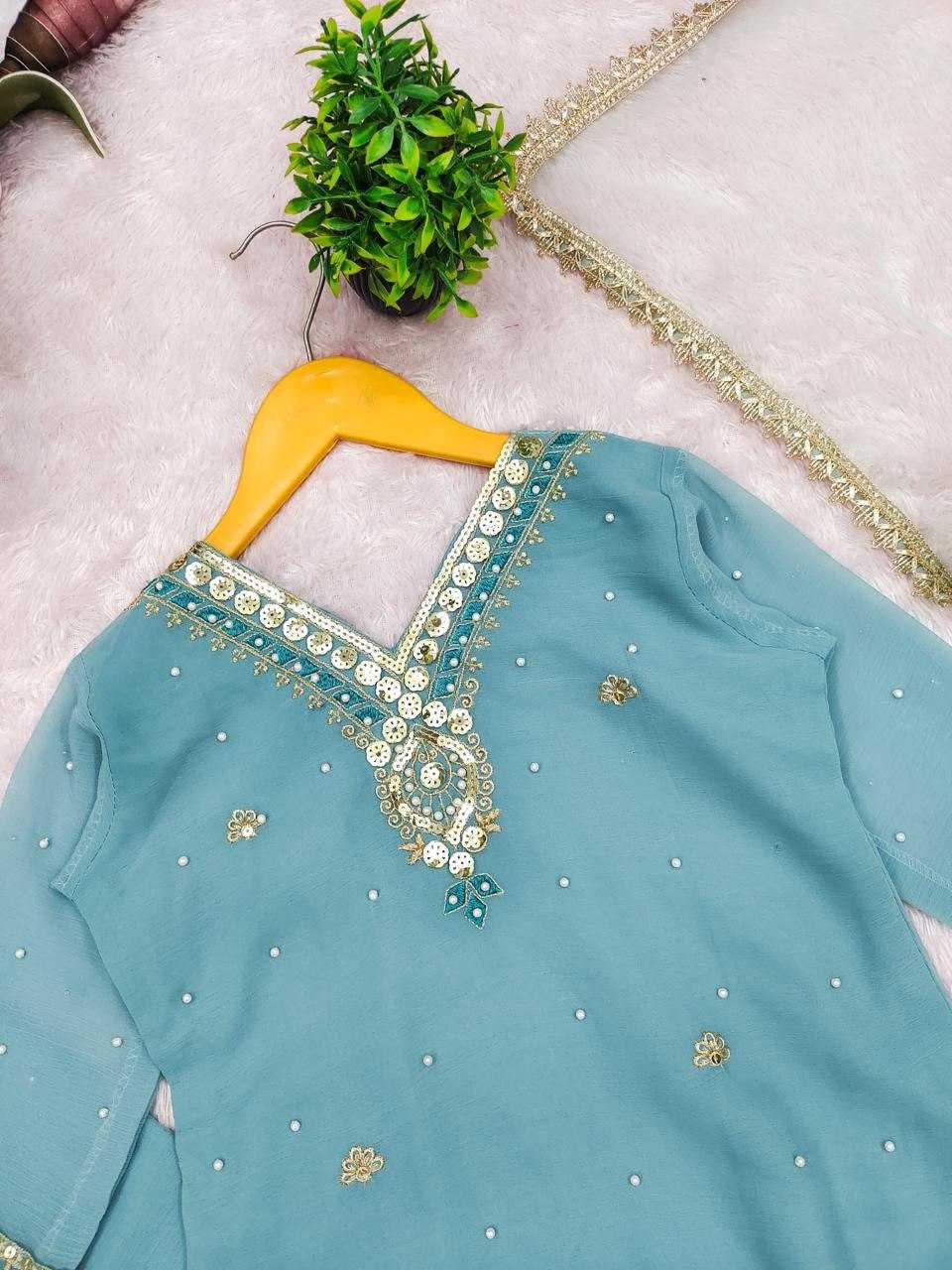 YNF Wholesale Faux Georgette Kids Sharara KESH703 TOP | Surat Manufacturer