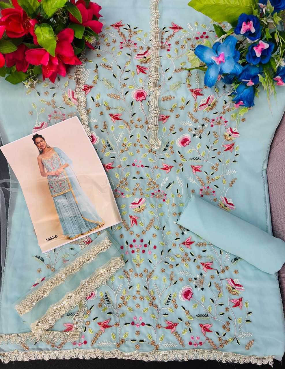 YNF Wholesale Faux Georgette Palazzo Suit KESH745 1002 | Surat Manufacturer