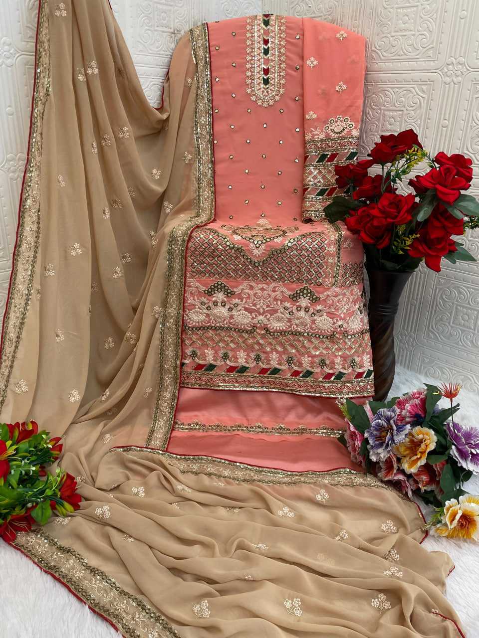 YNF Wholesale Faux Georgette Georgette Suit KESH745 1301 | Surat Manufacturer