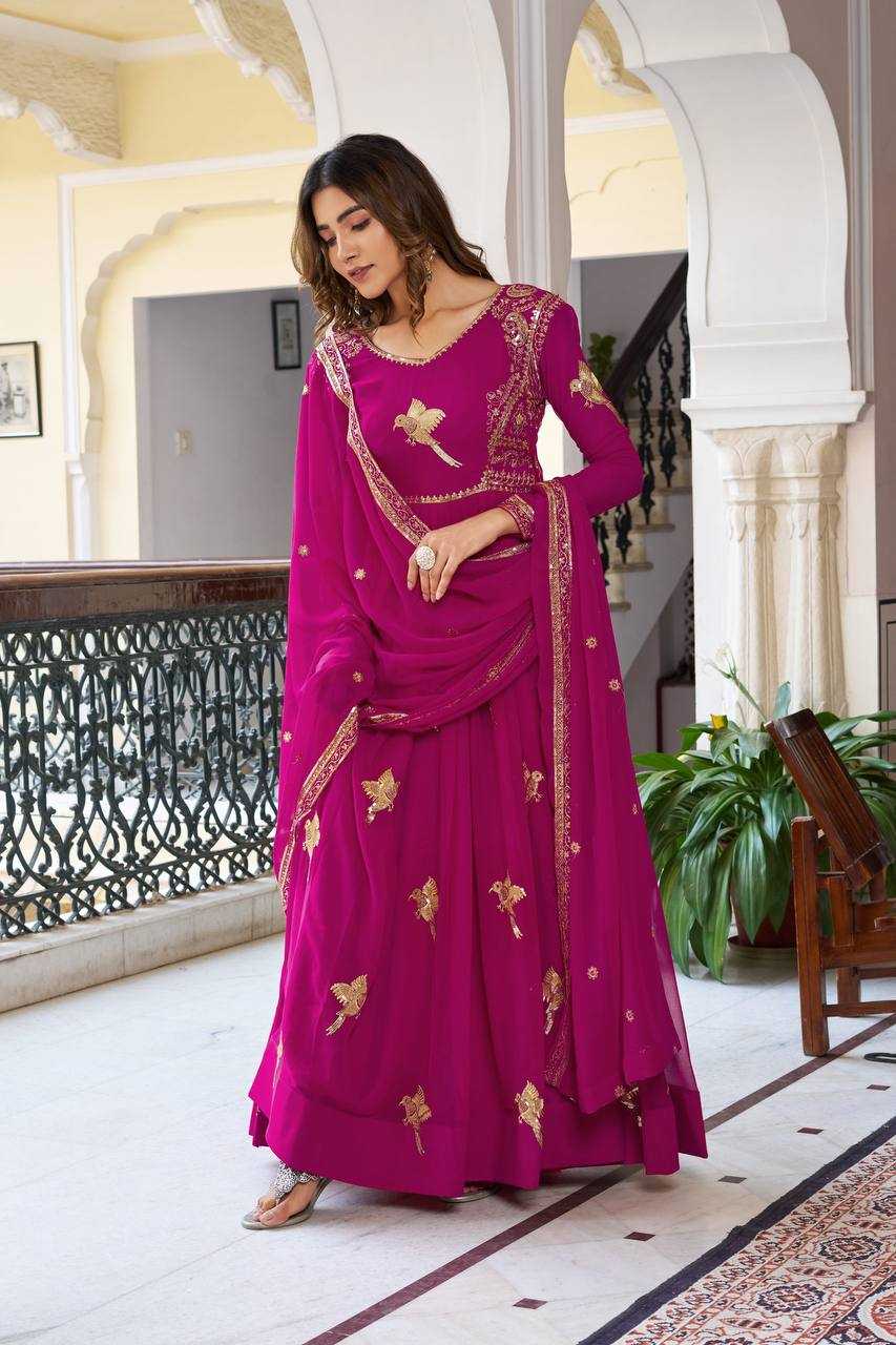 YNF Wholesale Faux Georgette Georgette Gown RIN133 30 | Surat Manufacturer