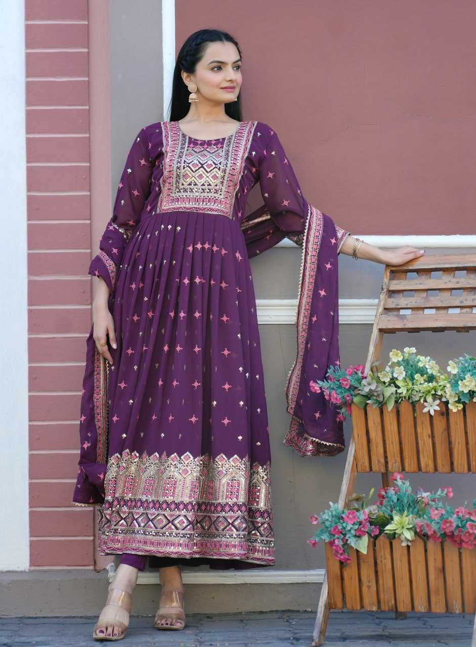 YNF Wholesale Faux Georgette Georgette Gown RIN232 50 | Surat Manufacturer