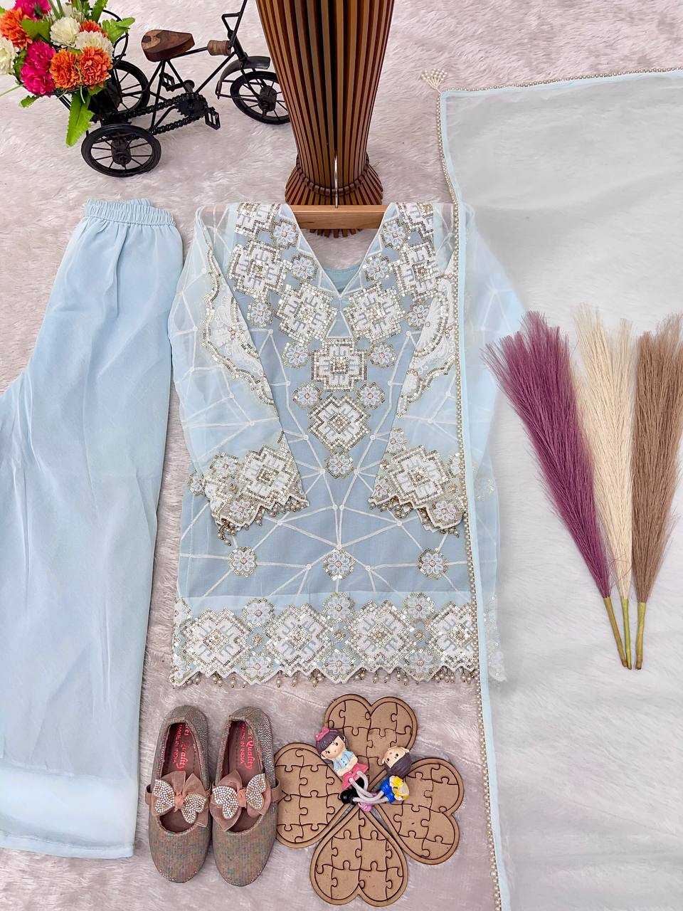YNF Wholesale Faux Georgette Kids Top & Pant RIN234 247 | Surat Manufacturer
