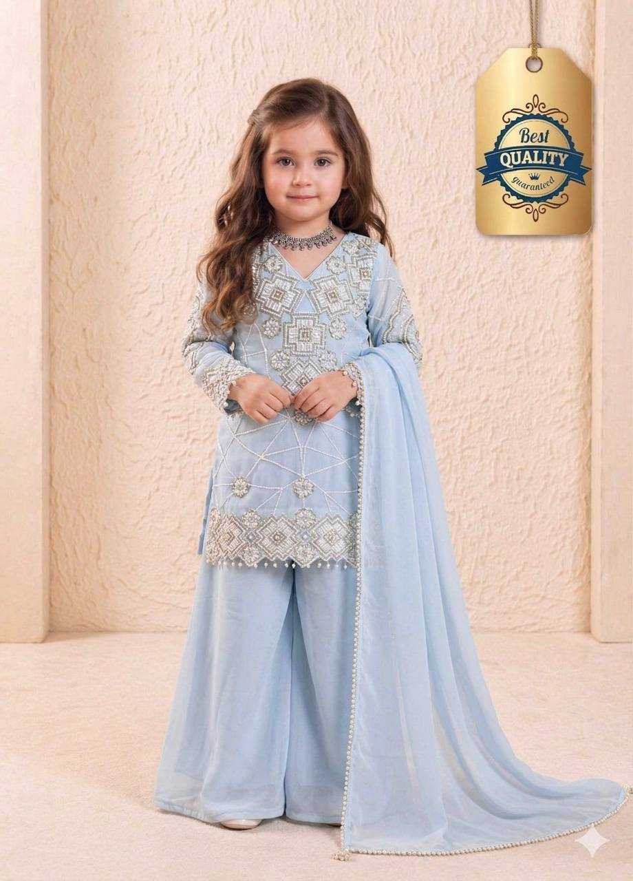 YNF Wholesale Faux Georgette Kids Top & Pant RIN234 247 | Surat Manufacturer