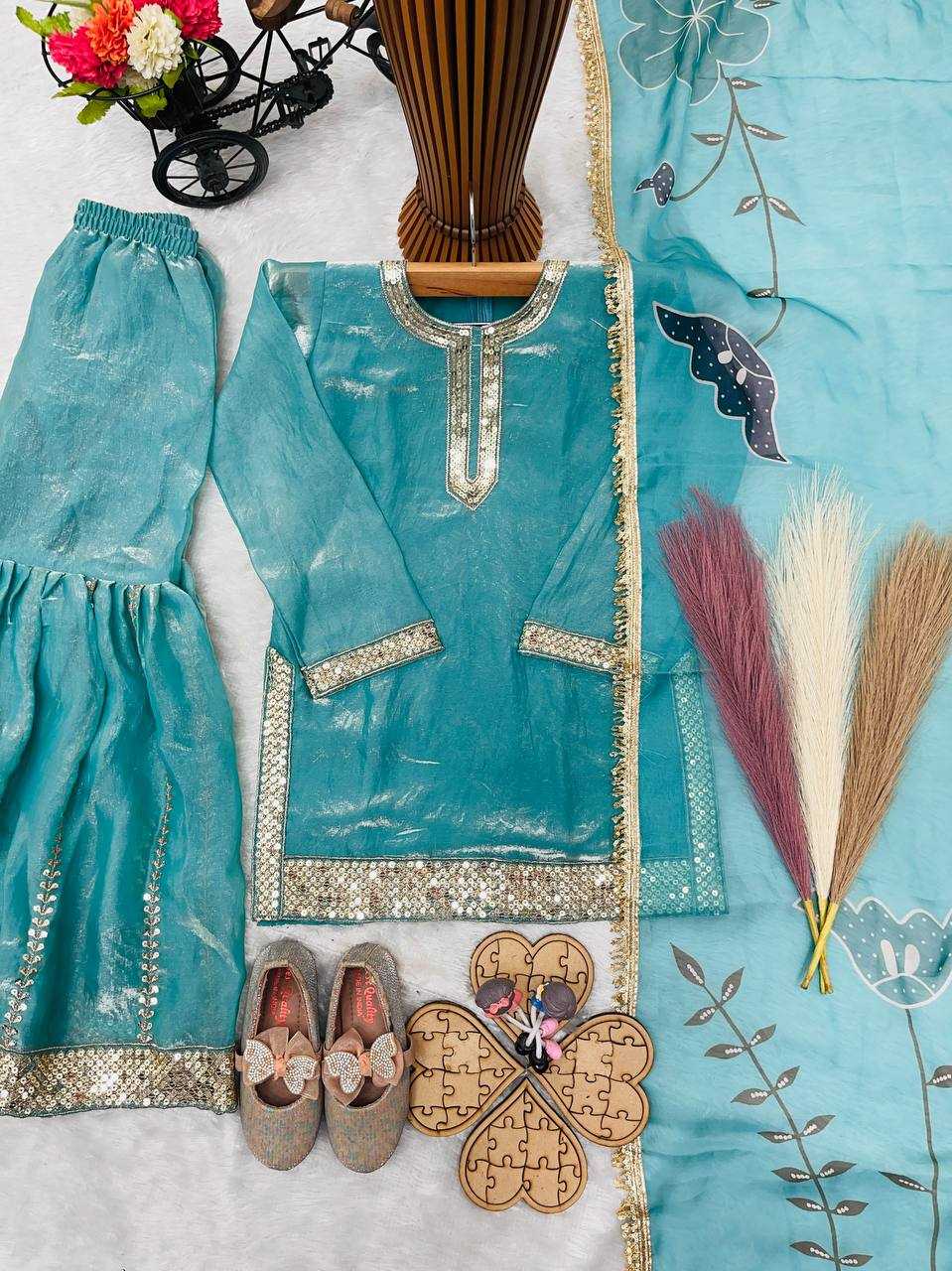 YNF Wholesale FENDY Kids Sharara RIN234 246 | Surat Manufacturer