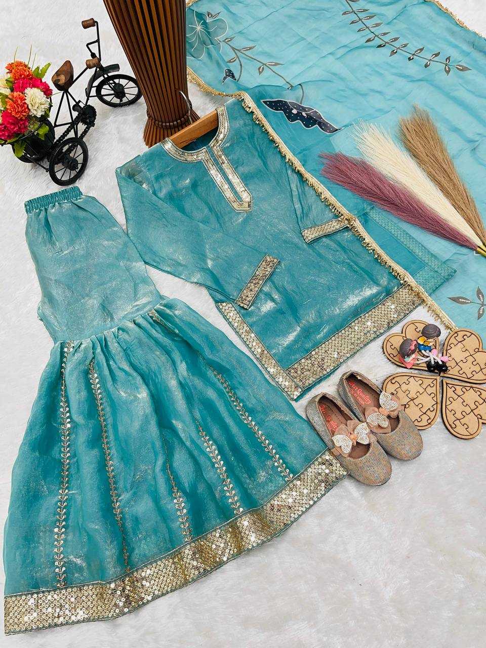 YNF Wholesale FENDY Kids Sharara RIN234 246 | Surat Manufacturer