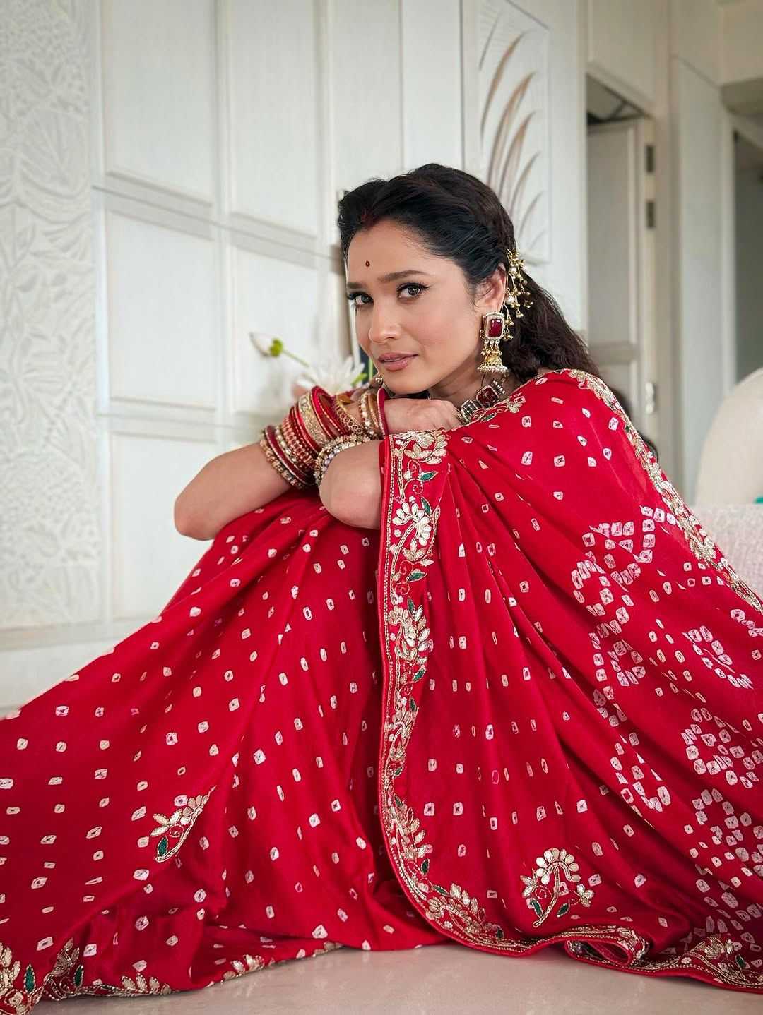 Ynf Gajji Silk  Sarees Bollywood Collections Festive Collections Wholesale Gota Patti Sarees Silk Sarees Ankita Lokhande Collections Manufacturer - YNF Online