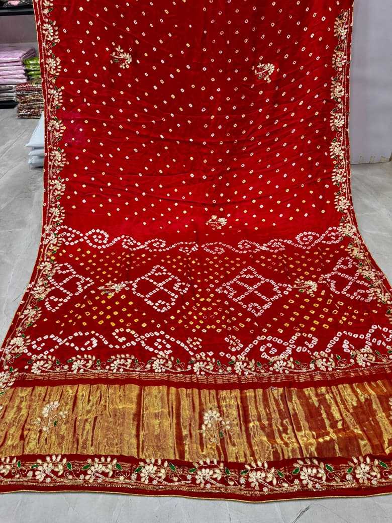 Ynf Gajji Silk  Sarees Bollywood Collections Festive Collections Wholesale Gota Patti Sarees Silk Sarees Ankita Lokhande Collections Manufacturer - YNF Online