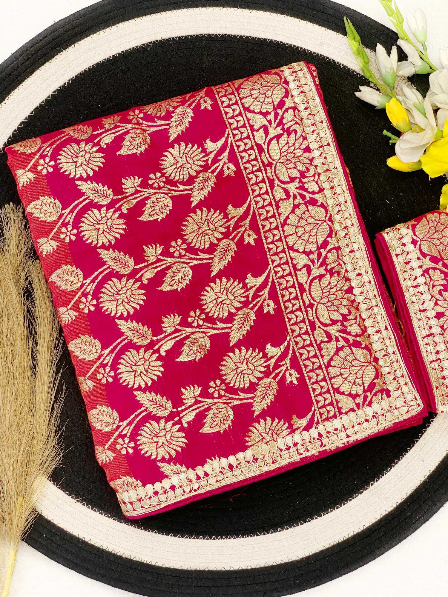 YNF Wholesale Gajji Silk Gajji Modal Sarees KESH649 patta pallu | Surat Manufacturer