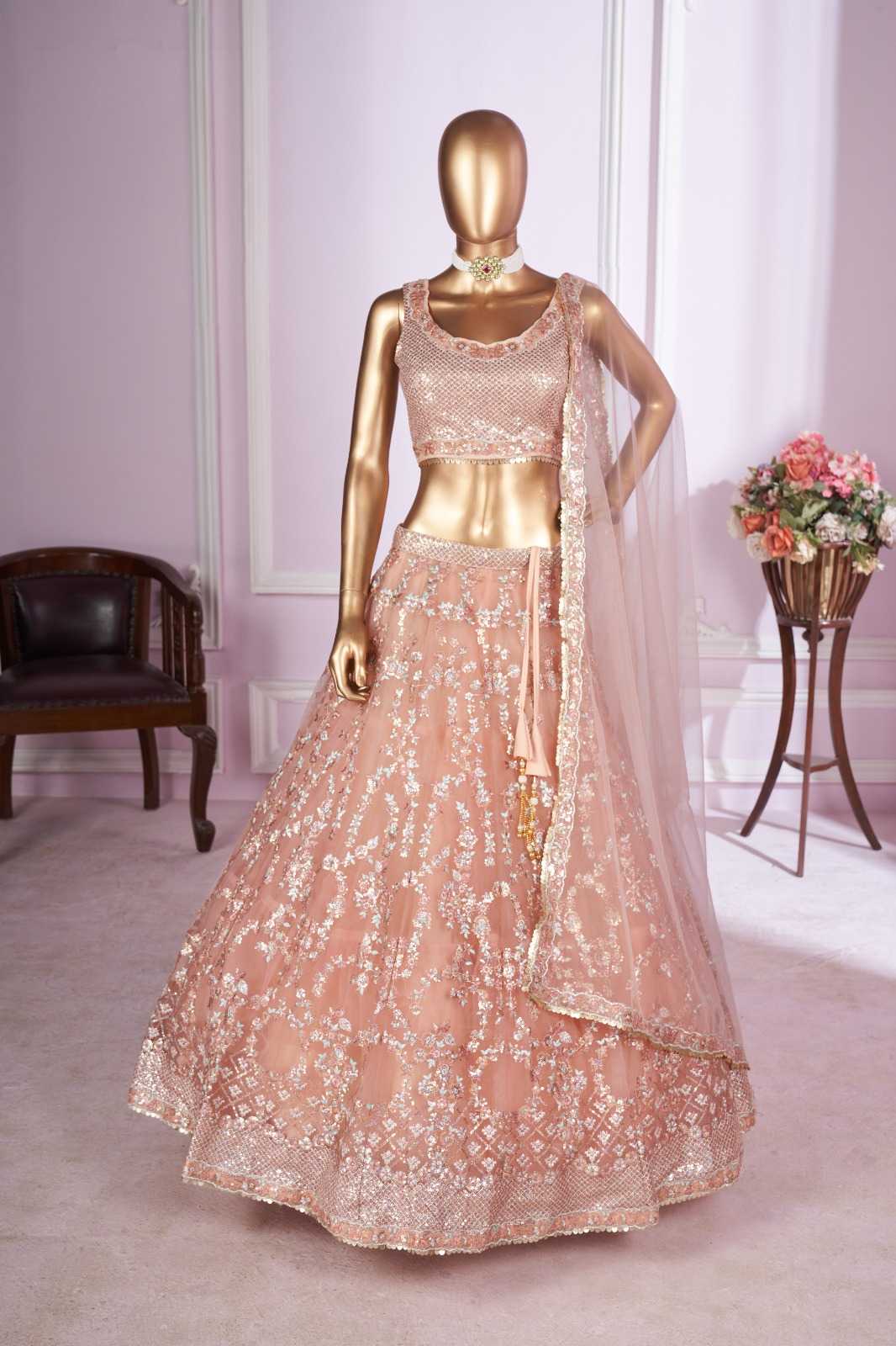 YNF Wholesale Georgette Embroidered Lehenga KESH113 Zeel Vamika | Surat Manufacturer
